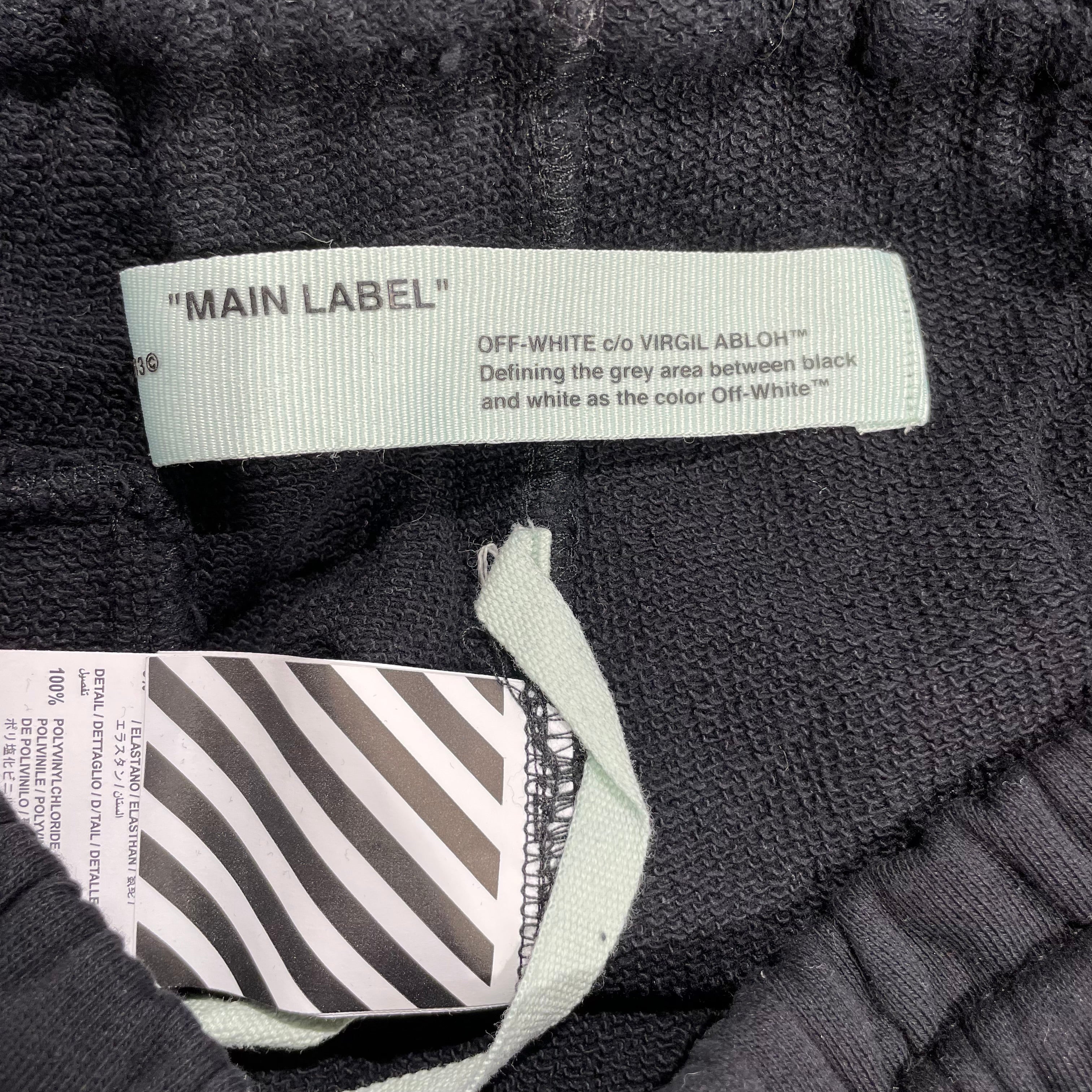 OFF-WHITE/Pants/XS/Cotton/BLK/Graphic/YLW TAPE SWEATPANTS view 4