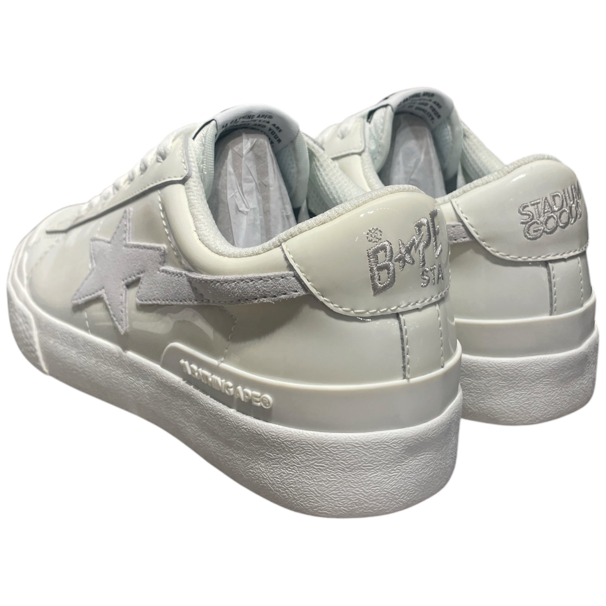 A BATHING APE/Low-Sneakers/US 8/Leather/WHT/Stadium Goods Mad Sta view 2