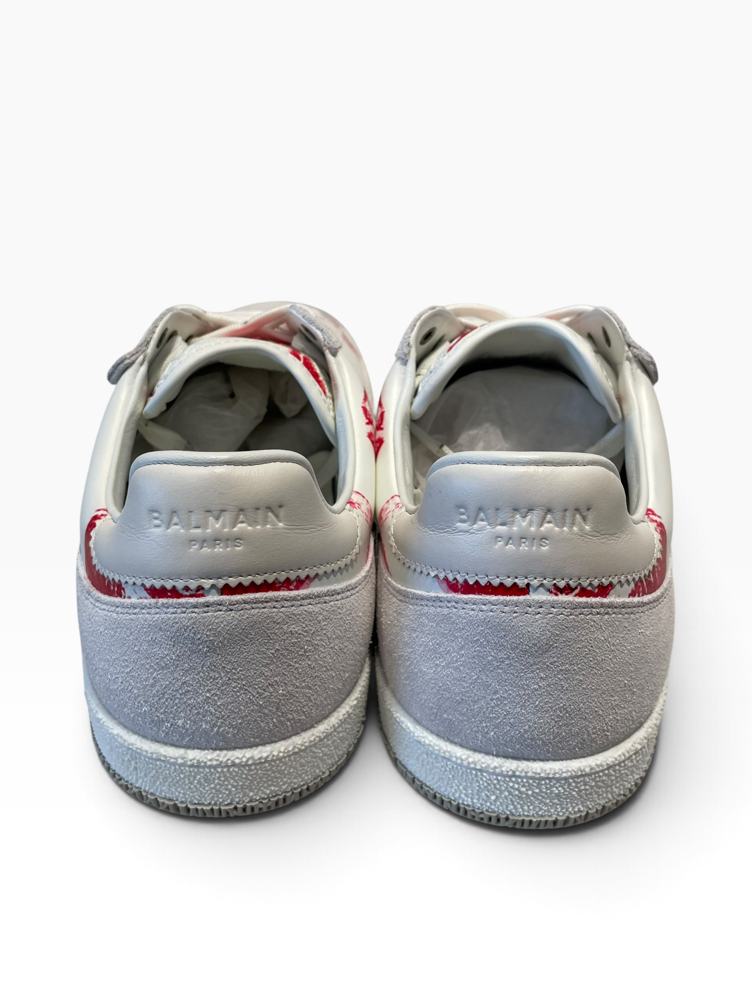 BALMAIN/Low-Sneakers/US 10/Graphic/WHT/swan kiss print view 4