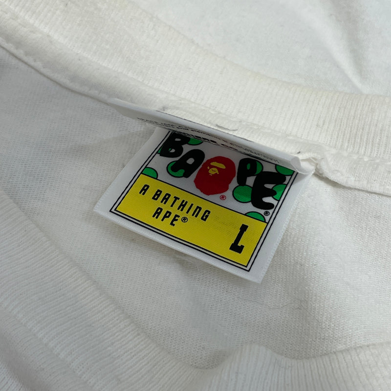 A BATHING APE/T-Shirt/L/Cotton/WHT/Graphic/Space Jam New Legacy Tee