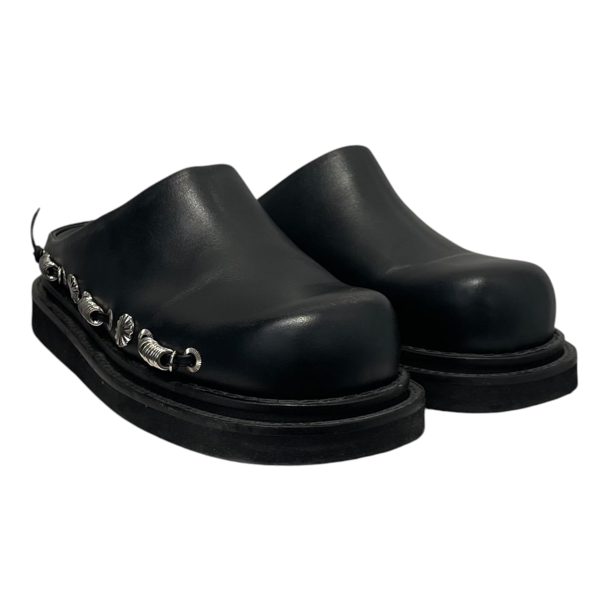 TOGA PULLA/Loafers/US 10/Leather/BLK/U-Tip/SILVER DETAILING view 1