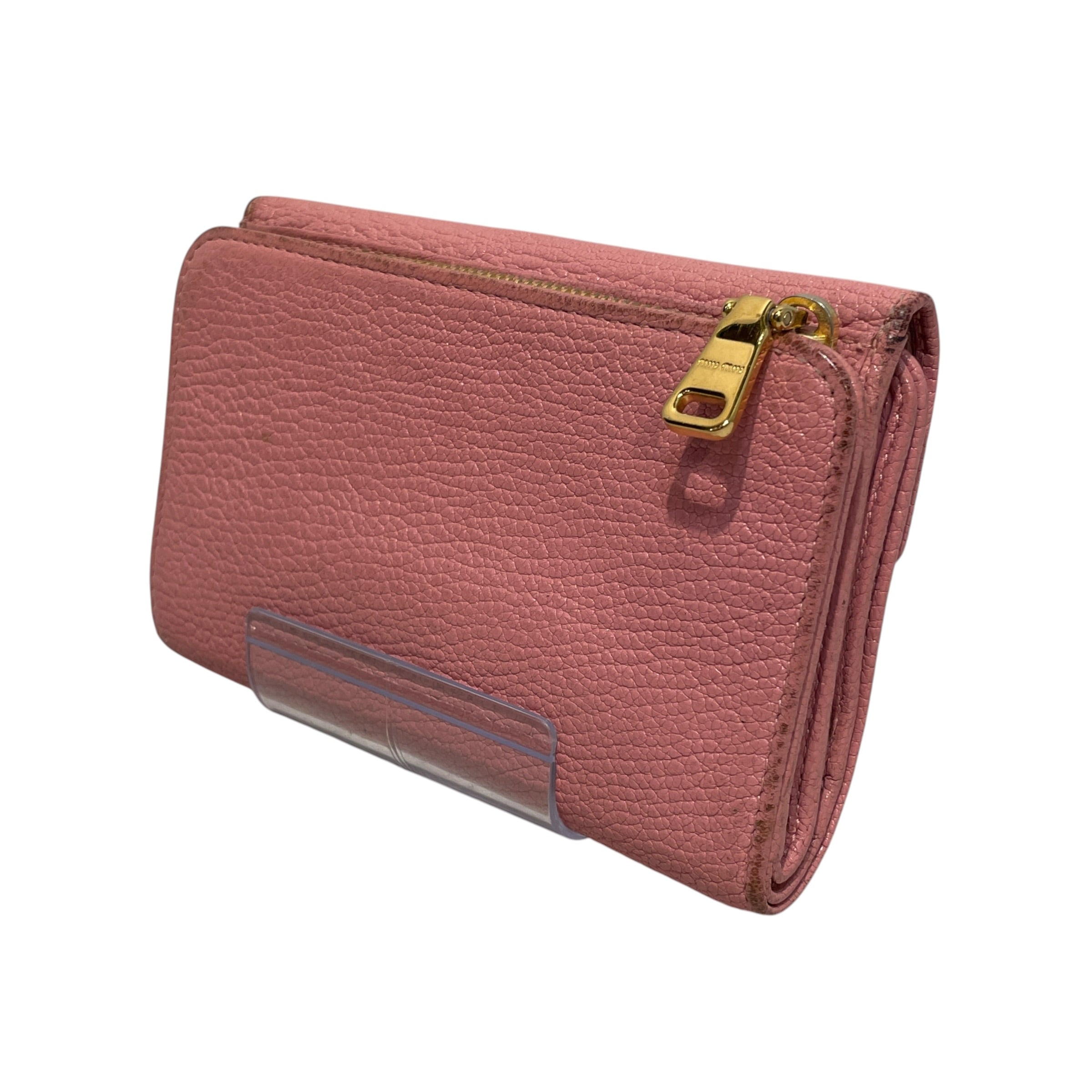 MIU MIU/Trifold Wallet/Leather/PNK/L's/Madras Tri Compact view 2