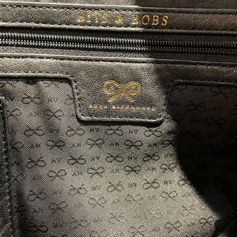 ANYA HINDMARCH/Bag/Leather/BLK/
