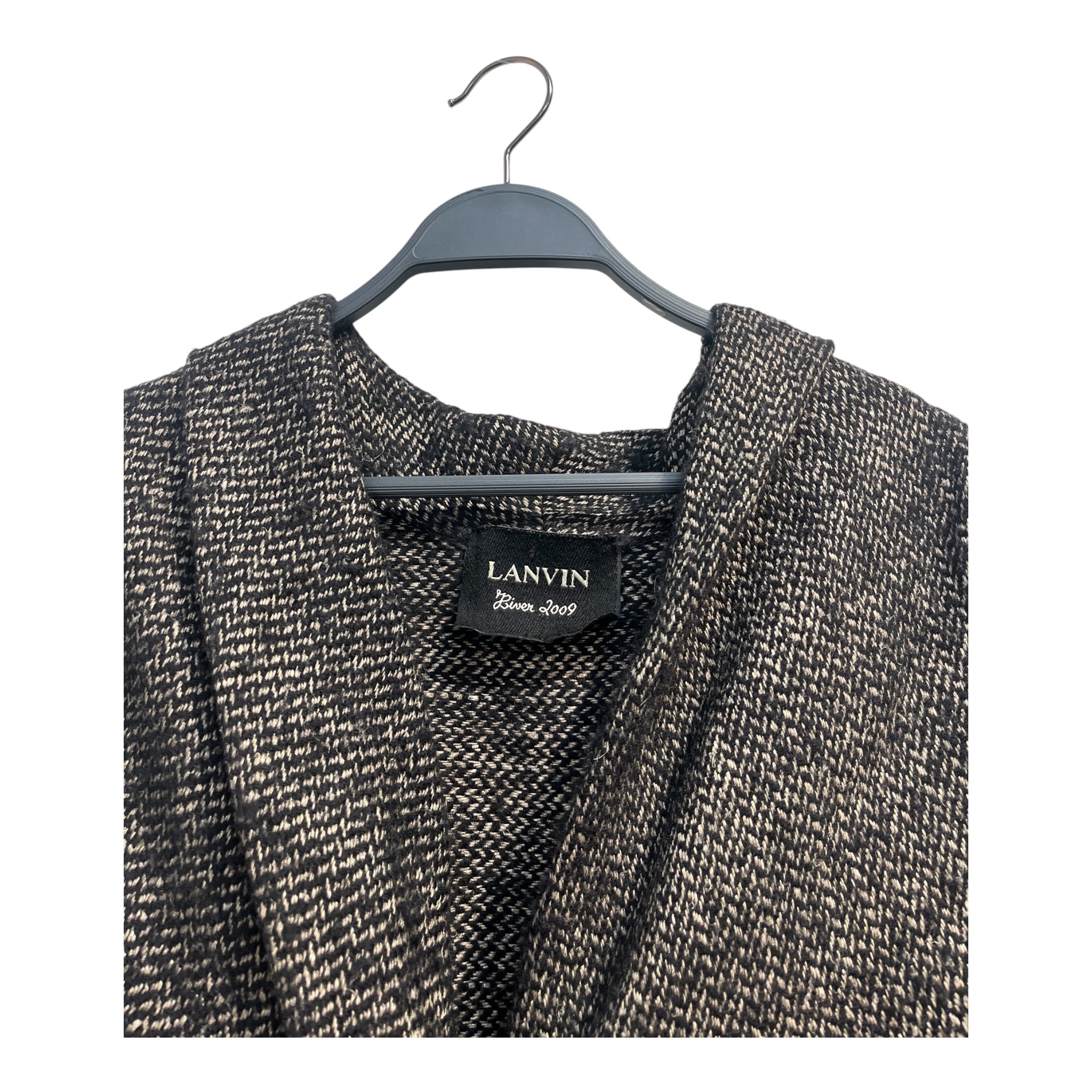 LANVIN/Jacket/M/Wool/BLK/black white weave 2009 view 3