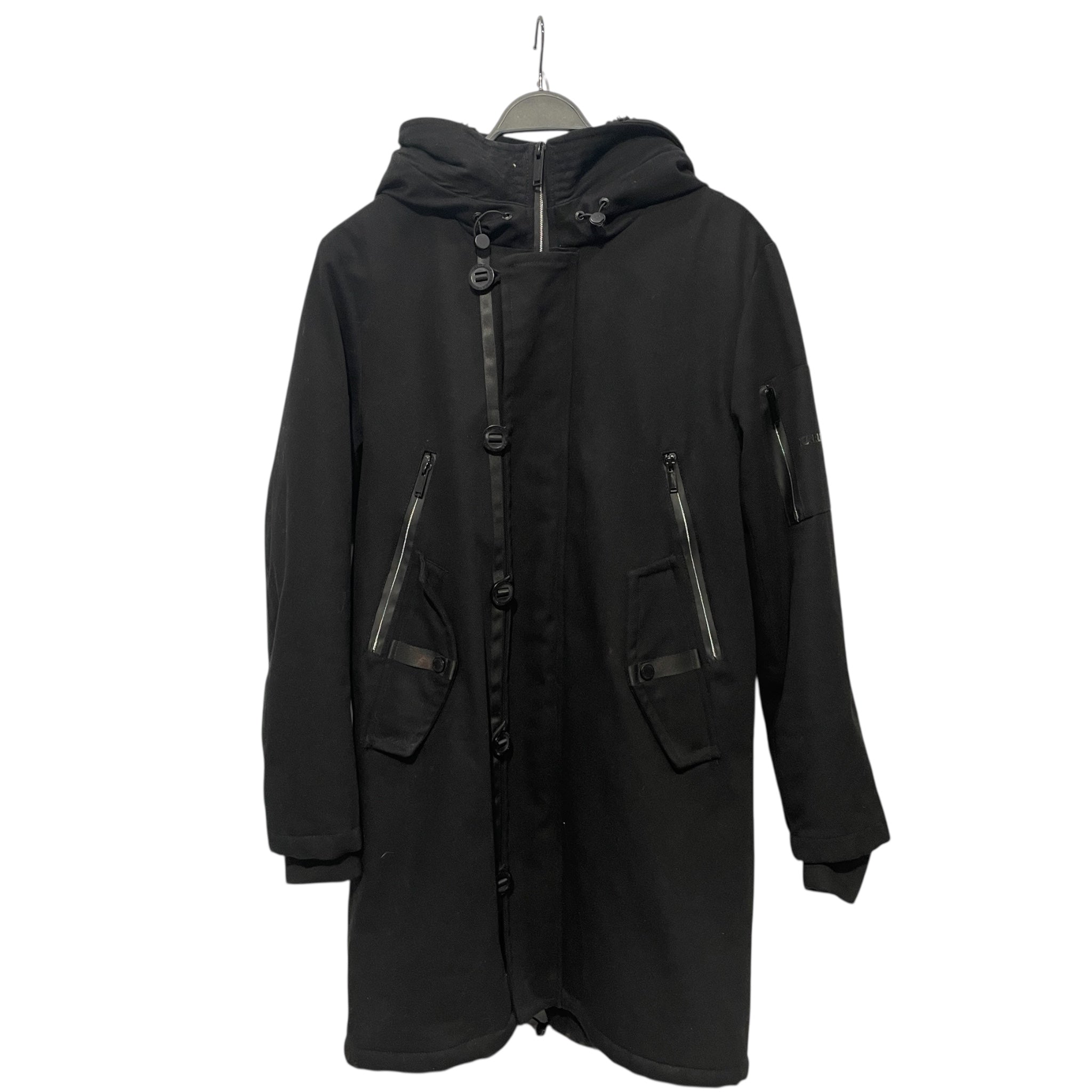 KARL LAGERFELD/Coat/S/BLK/Double Breasted/FAUX FUR LINED COAT view 1