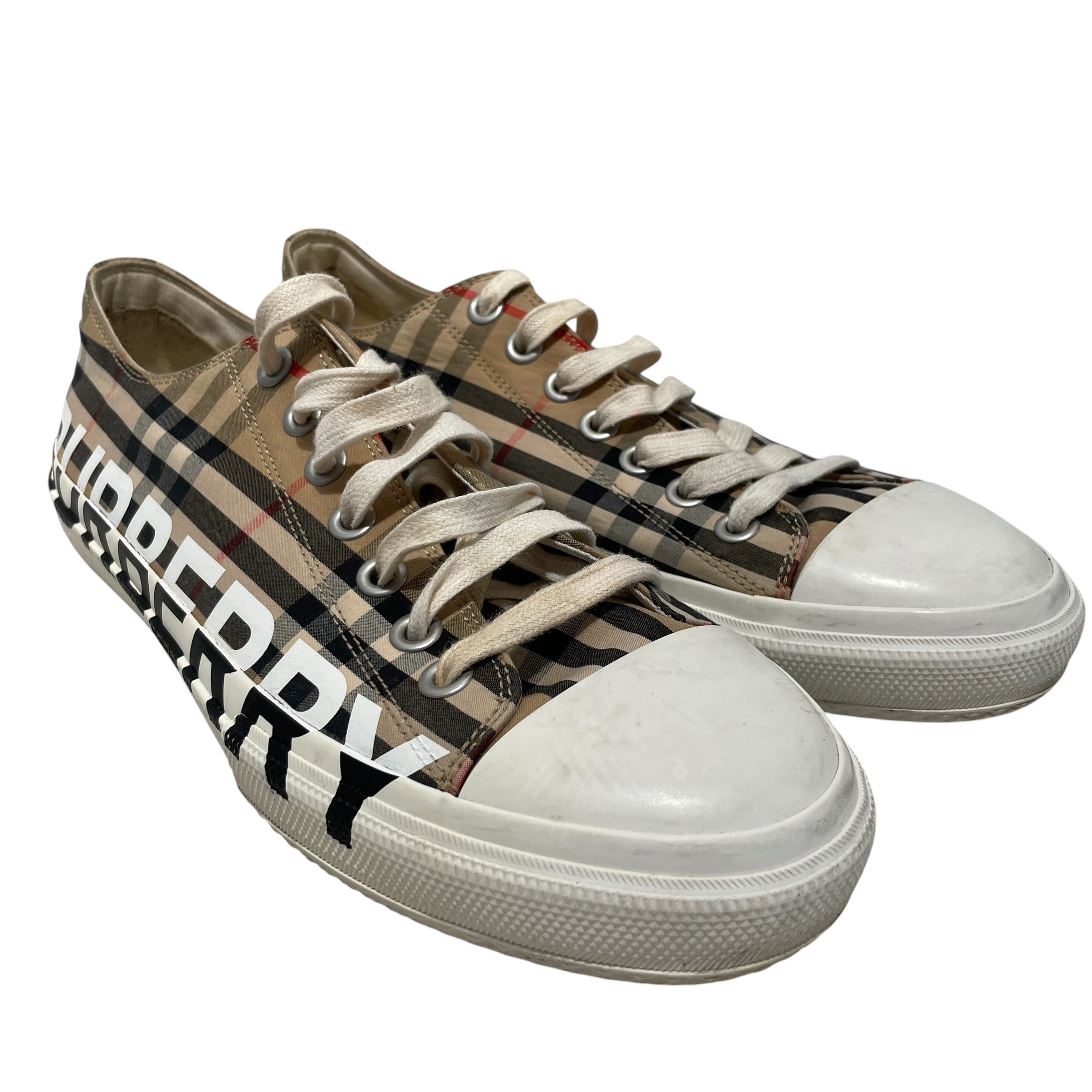 BURBERRY LONDON/Low-Sneakers/US 10.5/Plaid/Cotton/MLT/vintage check view 1