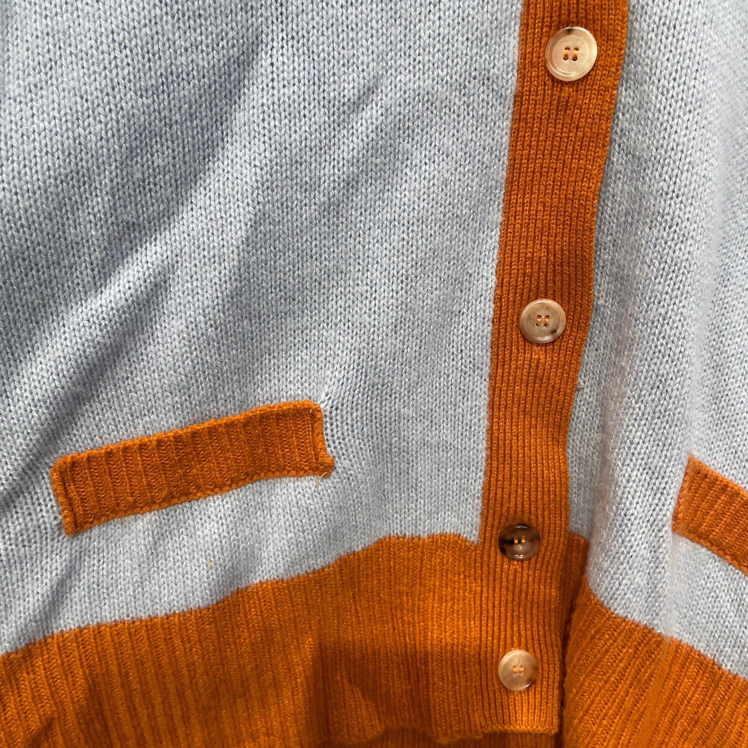 MARNI/Cardigan/42/Cashmere/BLU/ORANGE POCKETS view 7