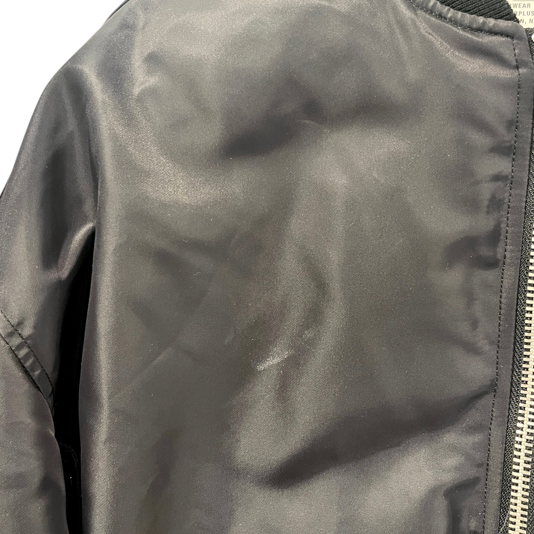 R13/Flight Jkt/M/Nylon/BLK/No Collar/ZIP OUT DOWN BOMBER view 5