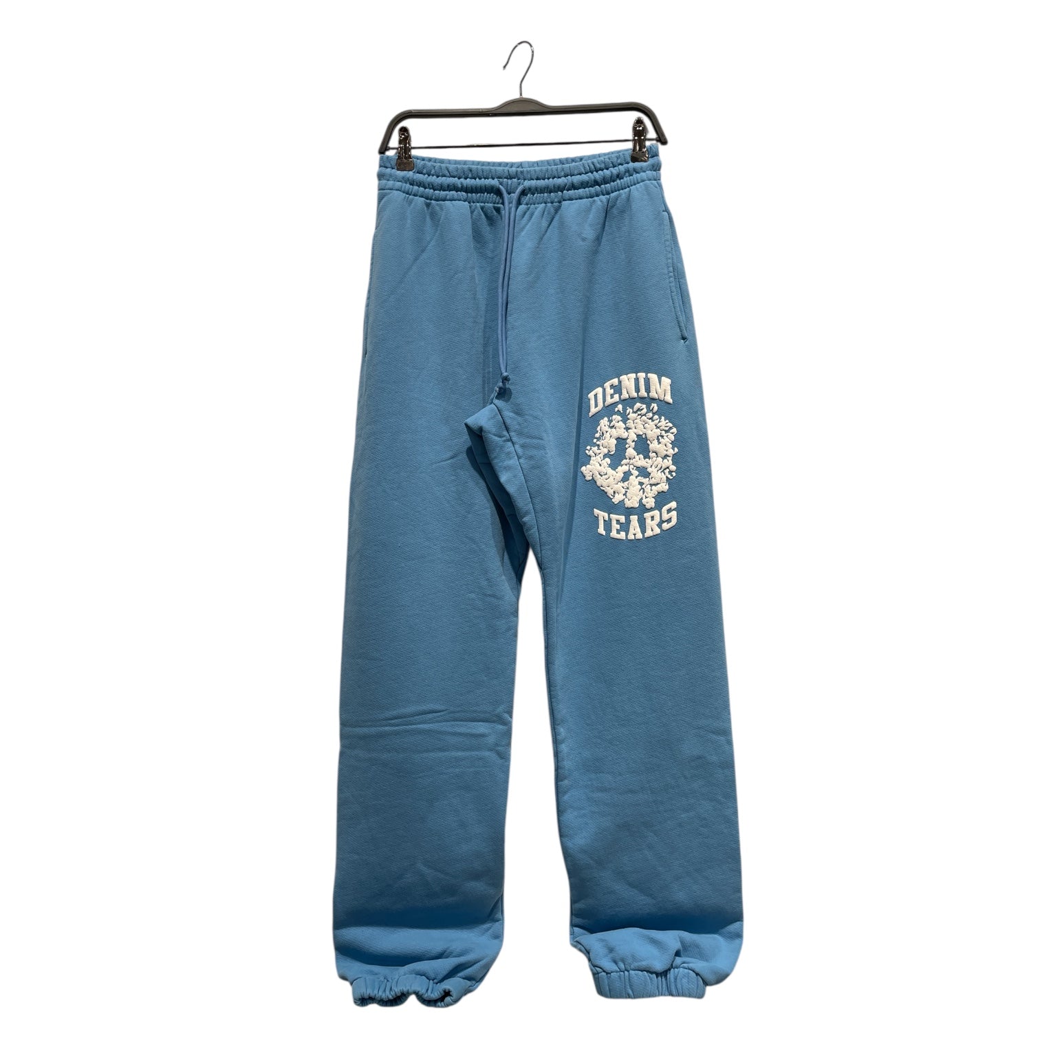DENIM TEARS/Pants/M/Cotton/BLU/Blue Cotton Print Sweatpants view 1