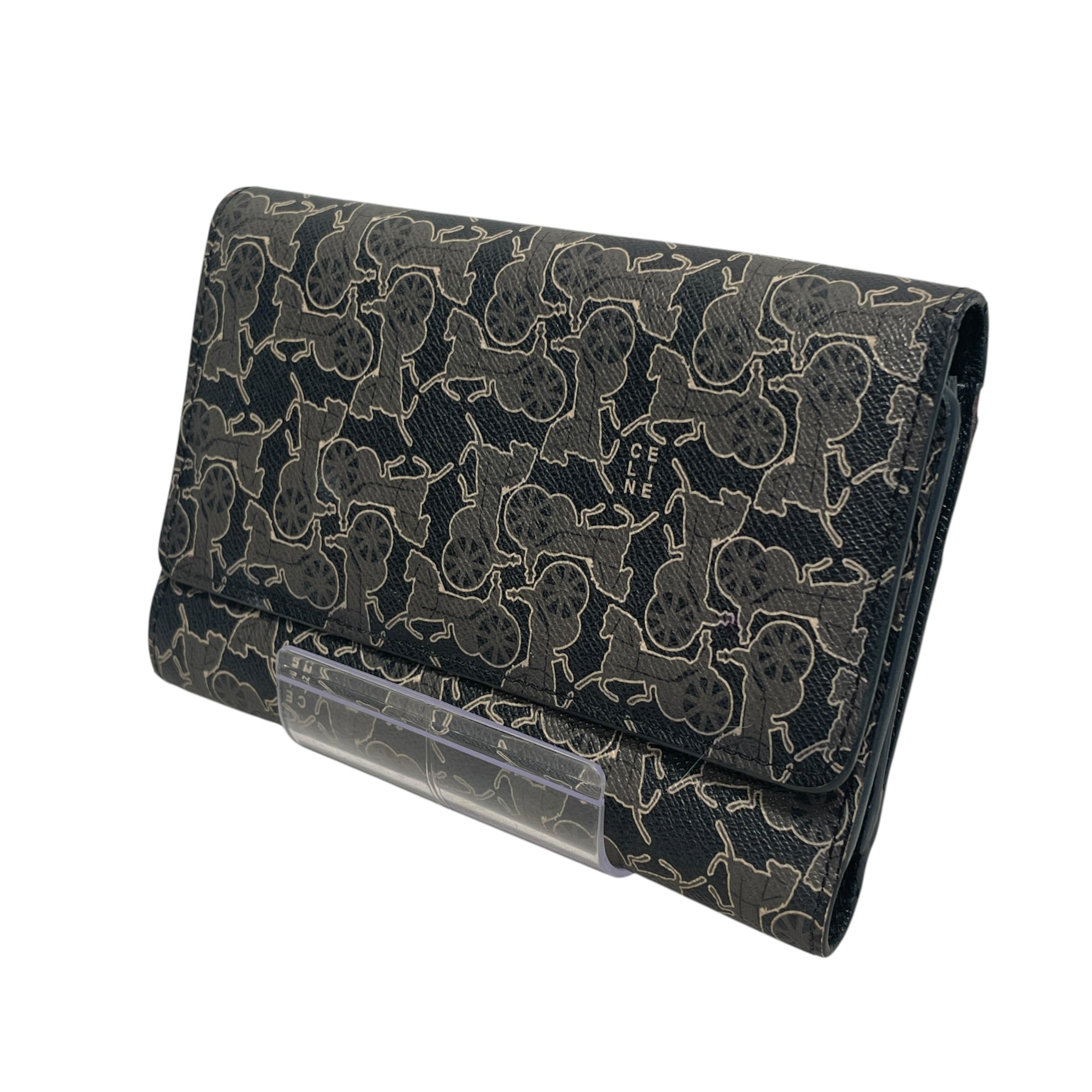 CELINE/Bifold Wallet/All Over Print/Leather/NVY/M's/Printed Logo Wallet view 1