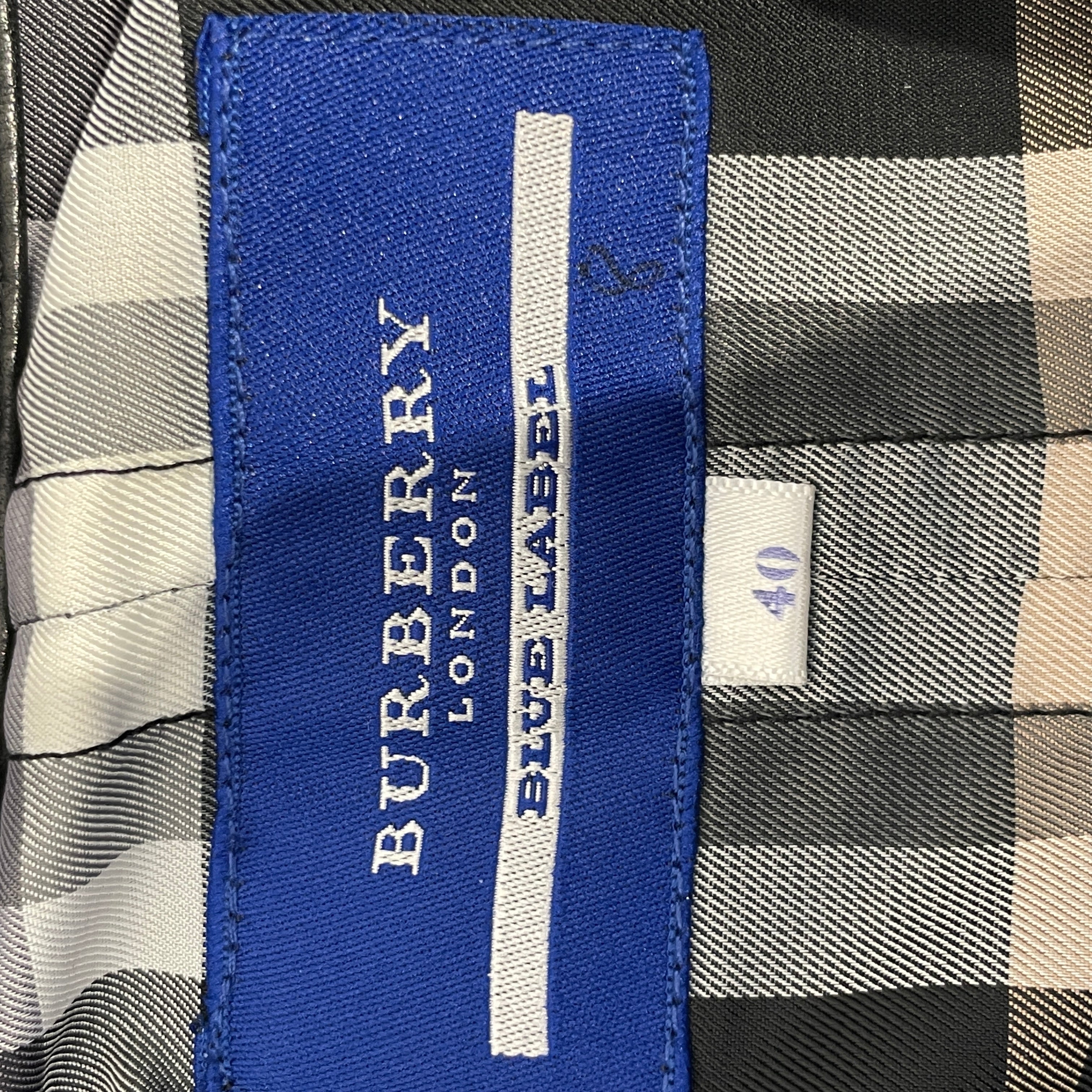 BURBERRY BLUE LABEL/Leather Jkt/40/Leather/BLK/ view 3
