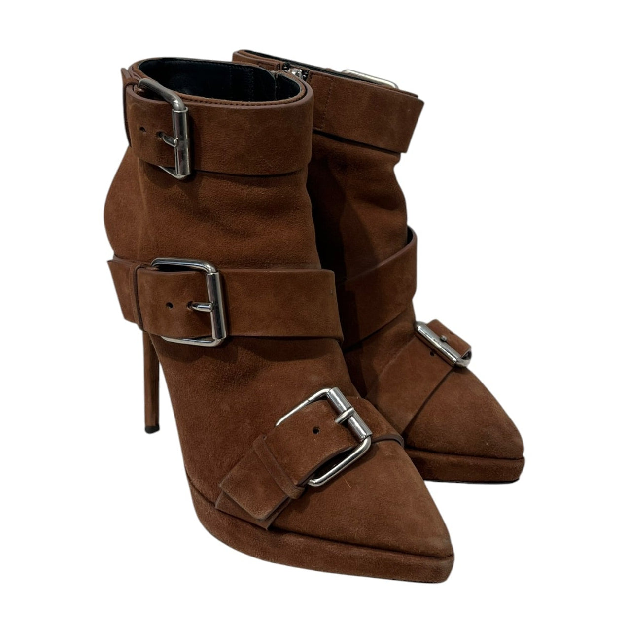 Giuseppe Zanotti/Heels/EU 37/Suede/BRW/3 buckle strap high heel view 1