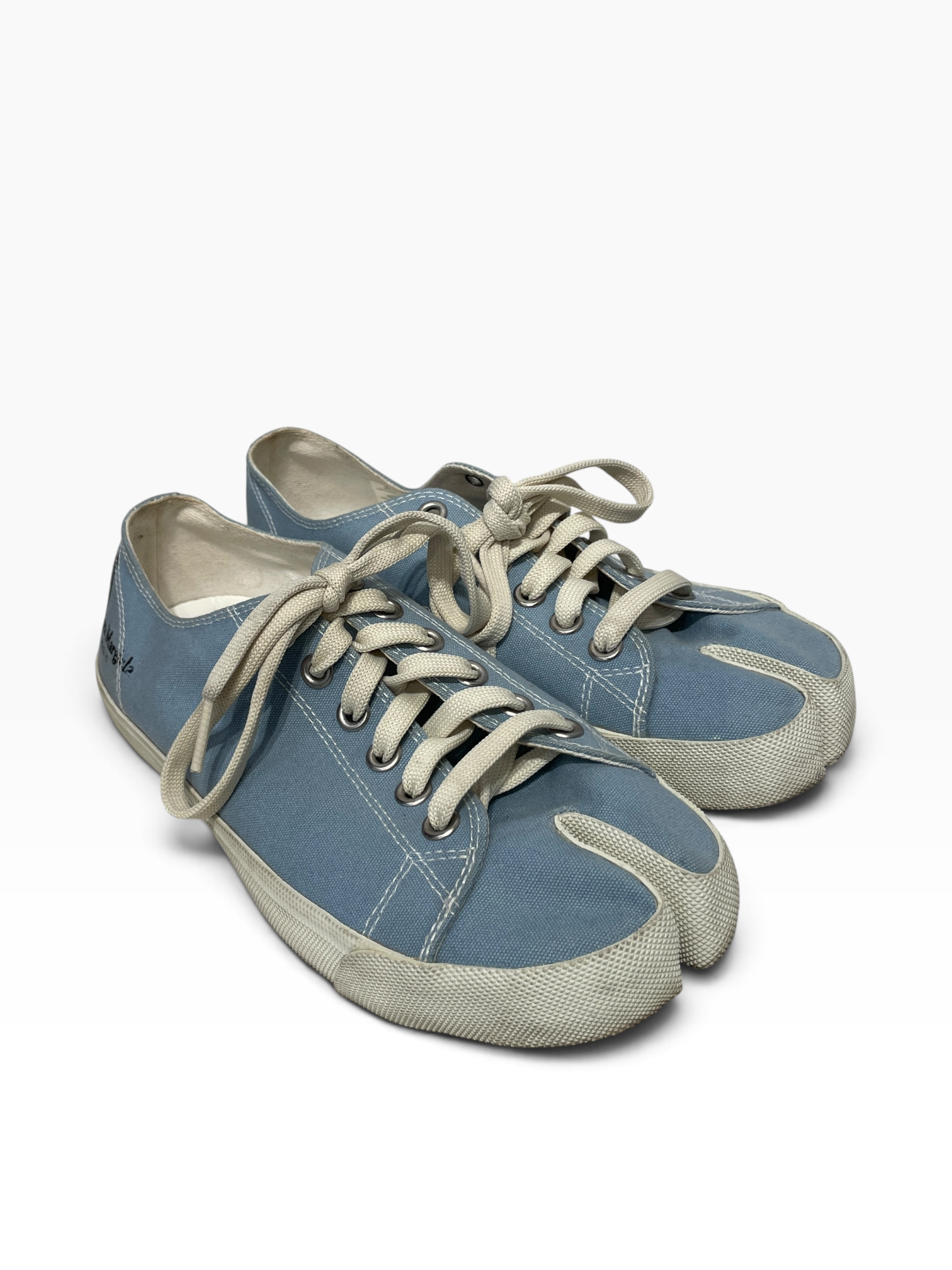 Maison Margiela/Low-Sneakers/EU 39/Cotton/BLU/tabi canvas low view 1