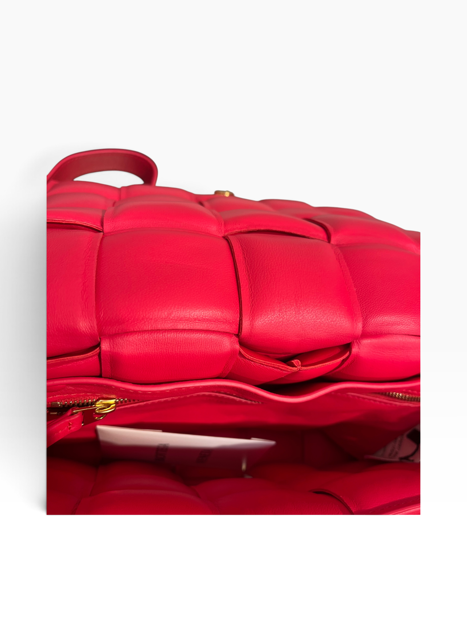 BOTTEGA VENETA/Cross Body Bag/Leather/RED/INTRECCIATO PADDED CASSETTE view 4