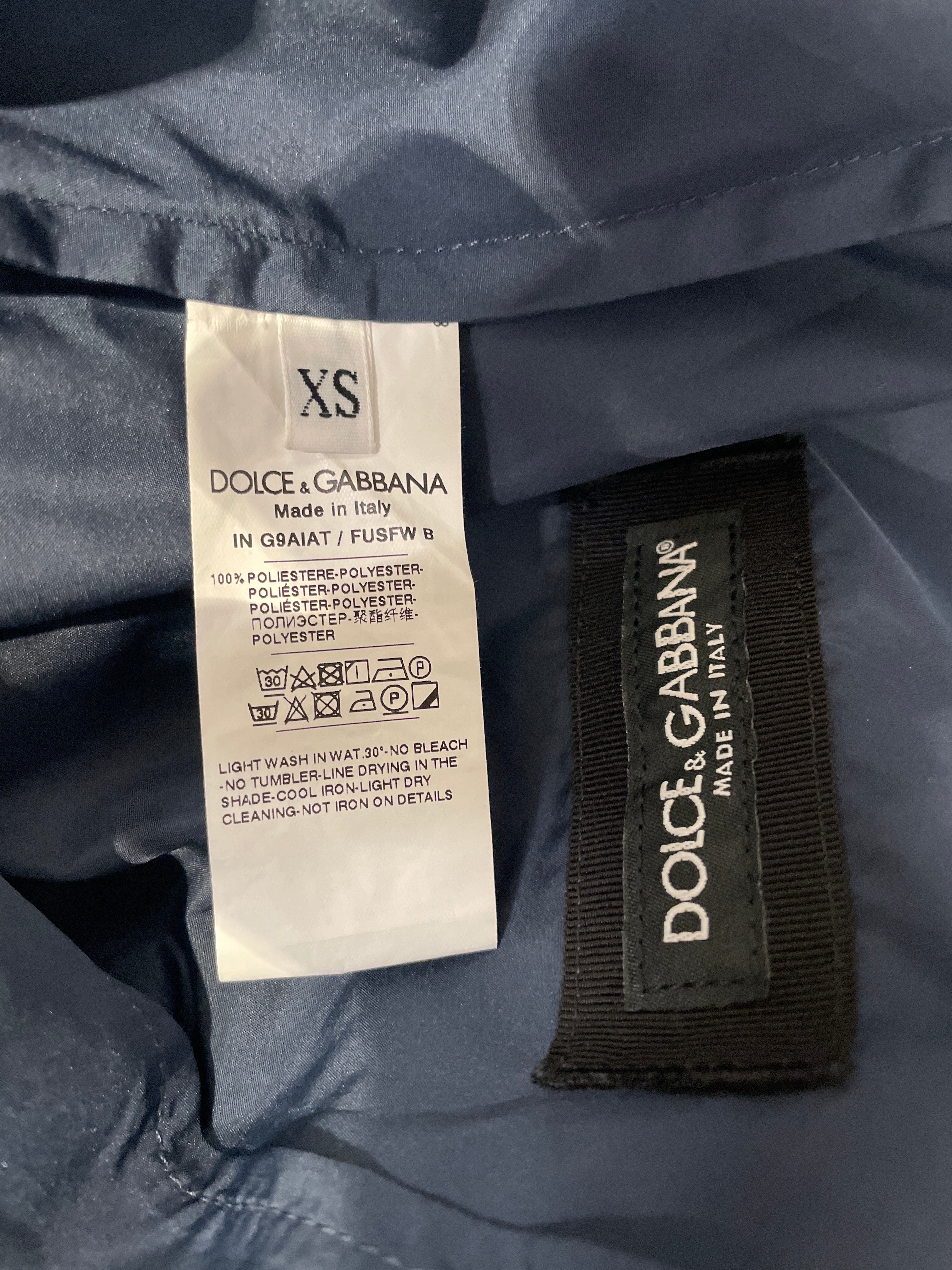 DOLCE&GABBANA/Windbreaker/XS/Polyester/NVY/LOGO PLAQUE view 4