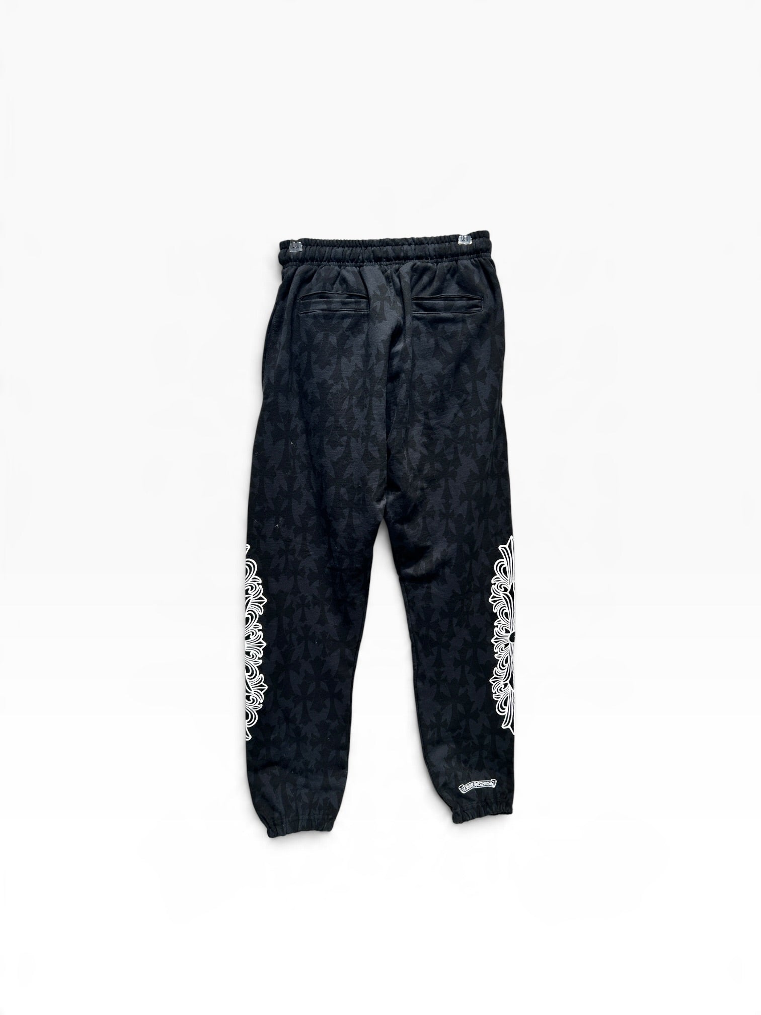 CHROME HEARTS/Pants/L/Cotton/BLK/All Over Print/cemetary cross all over view 2