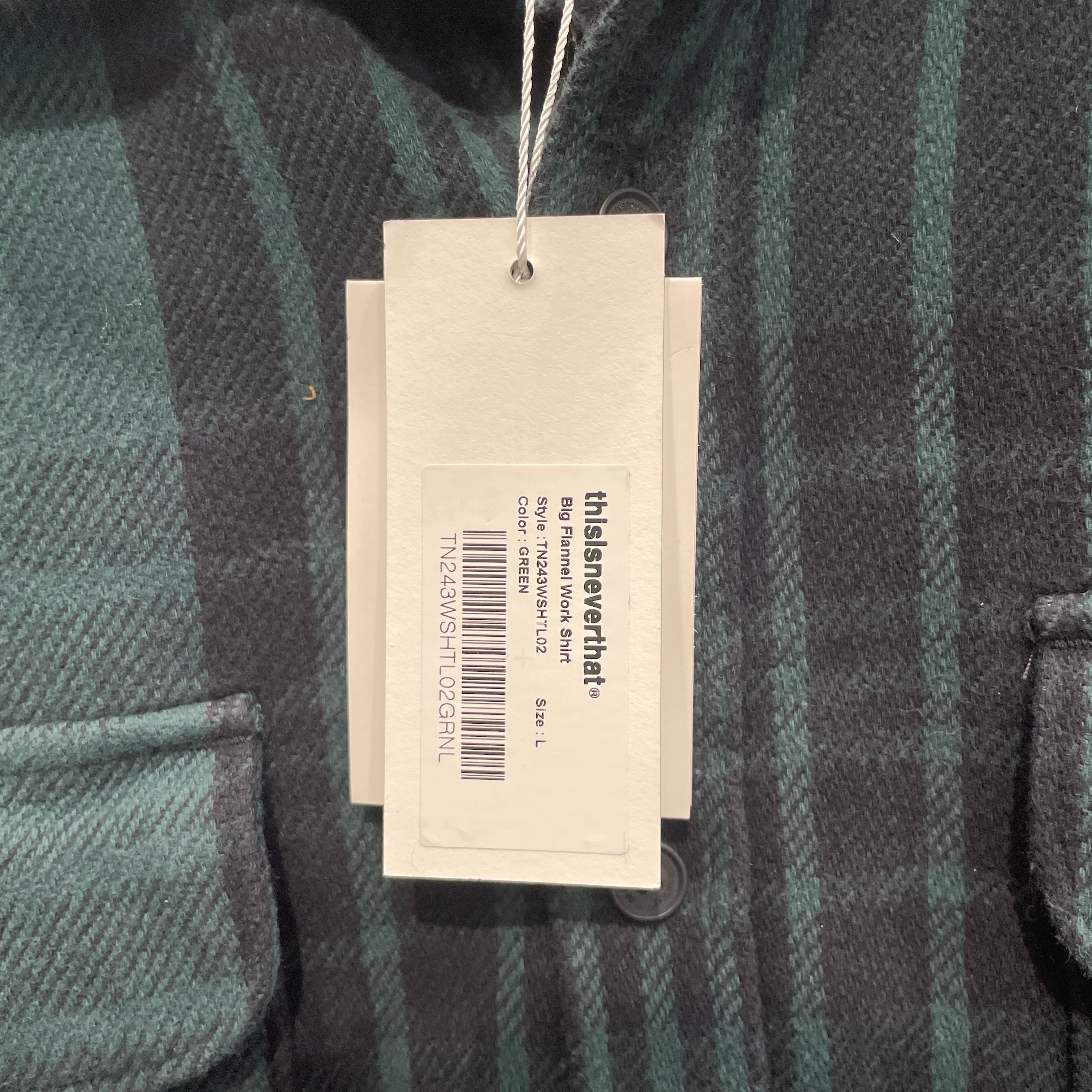 thisisneverthat/Flannel Shirt/L/Cotton/GRN/Plaid/grn black flannel view 4