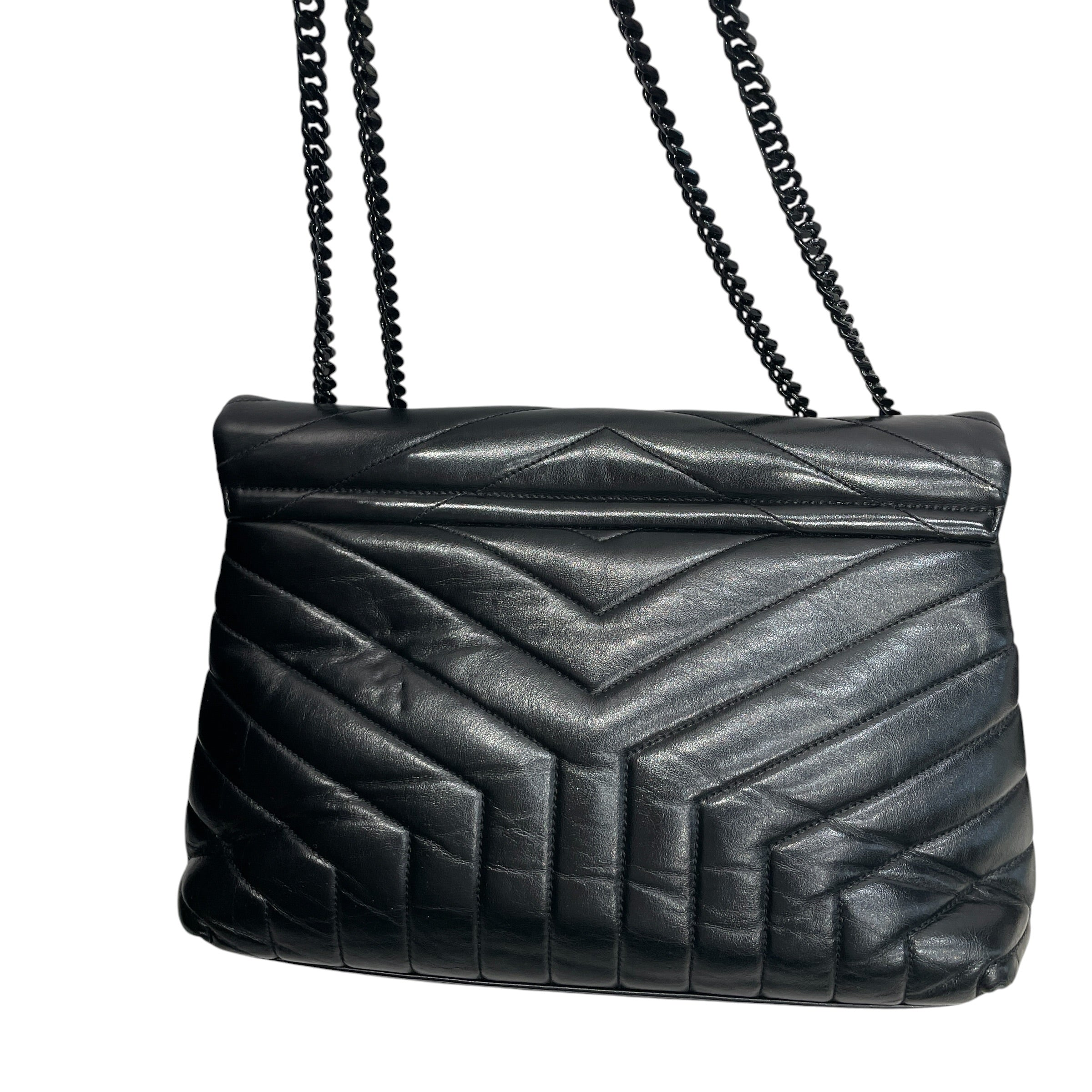 YVES SAINT LAURENT/Bag/Leather/BLK/MEDIUM LOULOU view 6