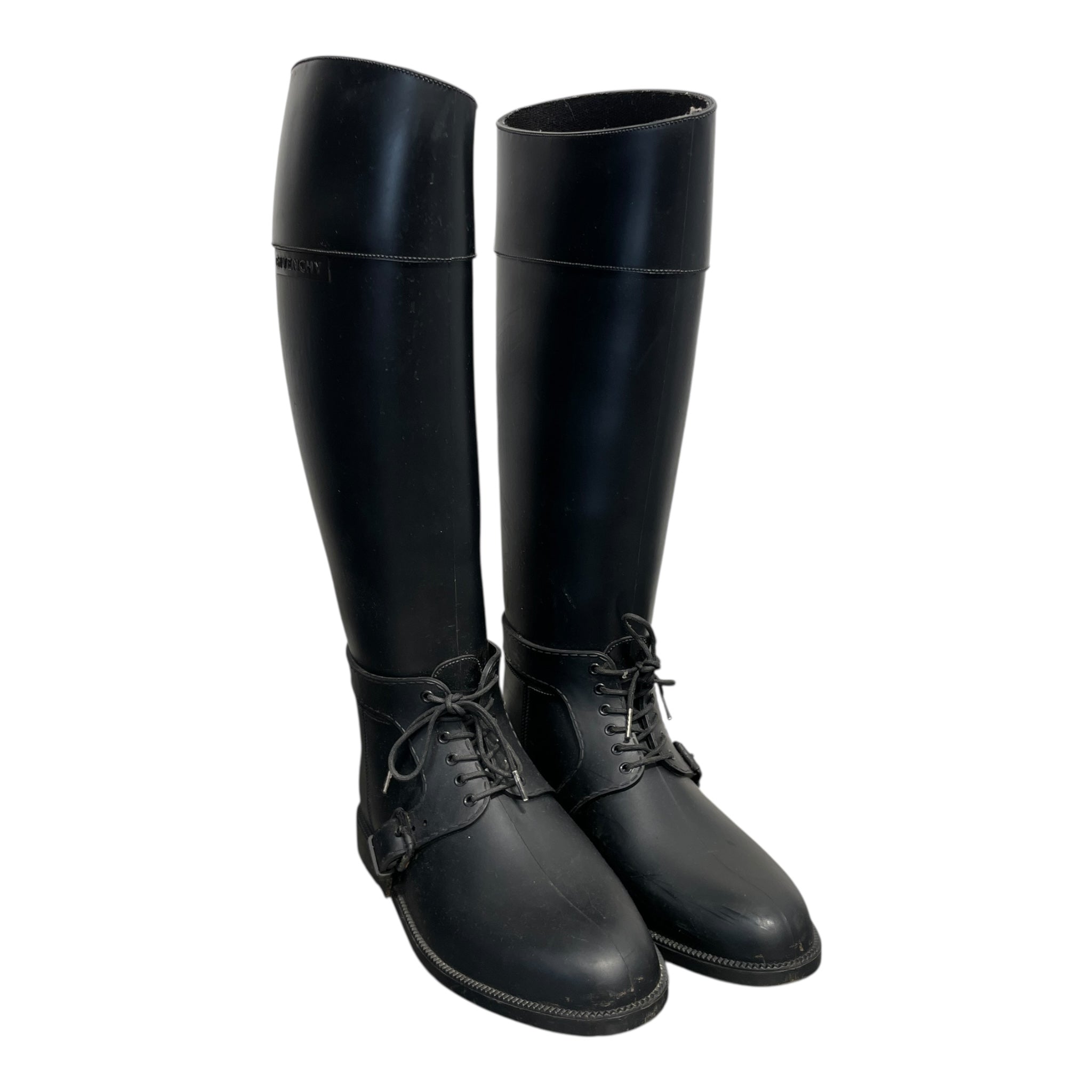 GIVENCHY/Long Boots/EU 38/BLK/RUBBER RIDING BOOTS view 1