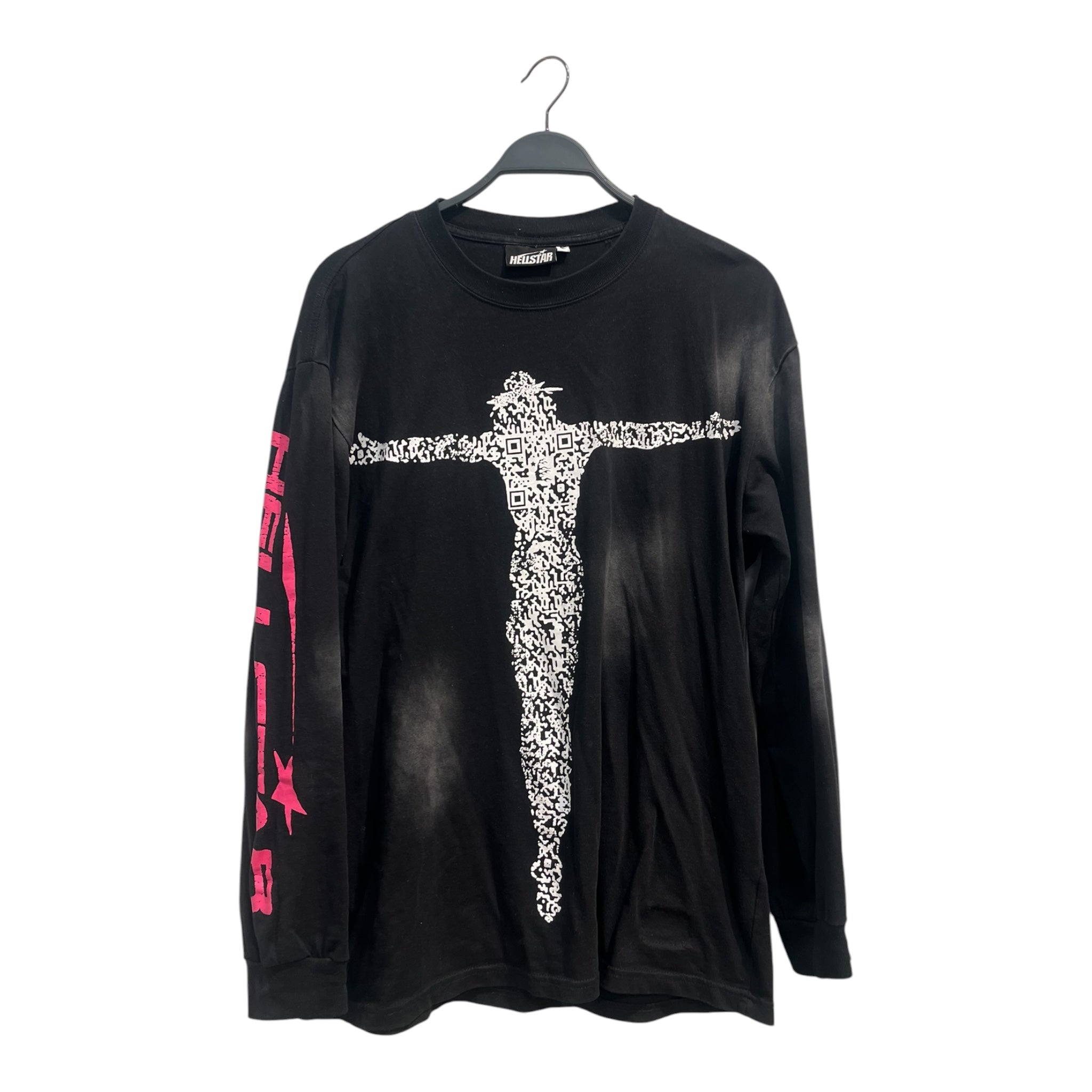 HELLSTAR/LS T-Shirt/M/Cotton/BLK/qr code Jesus view 1