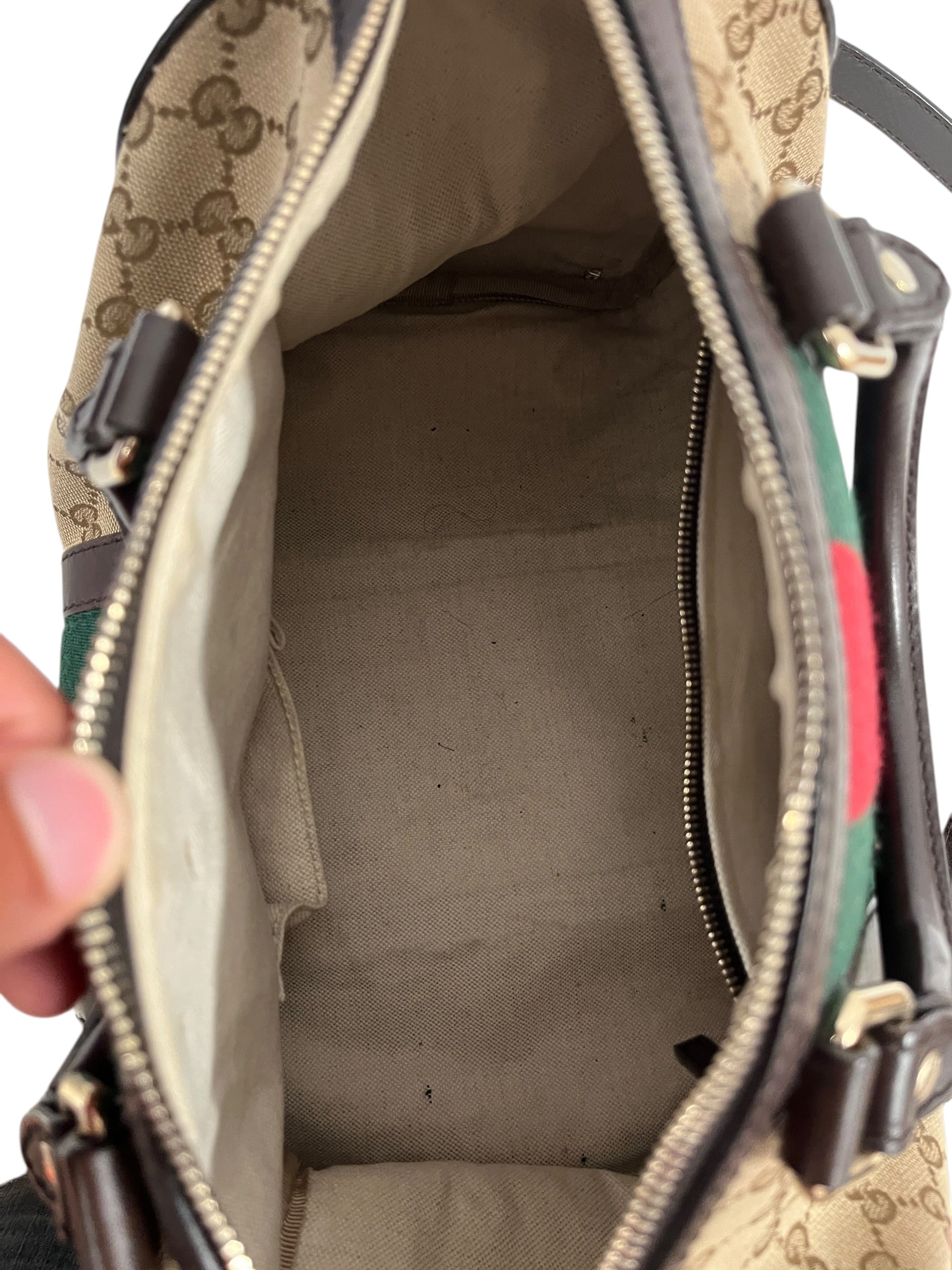 GUCCI/Boston Bag/Monogram/Cotton/BRW/GG Canvas Boston Bag view 4