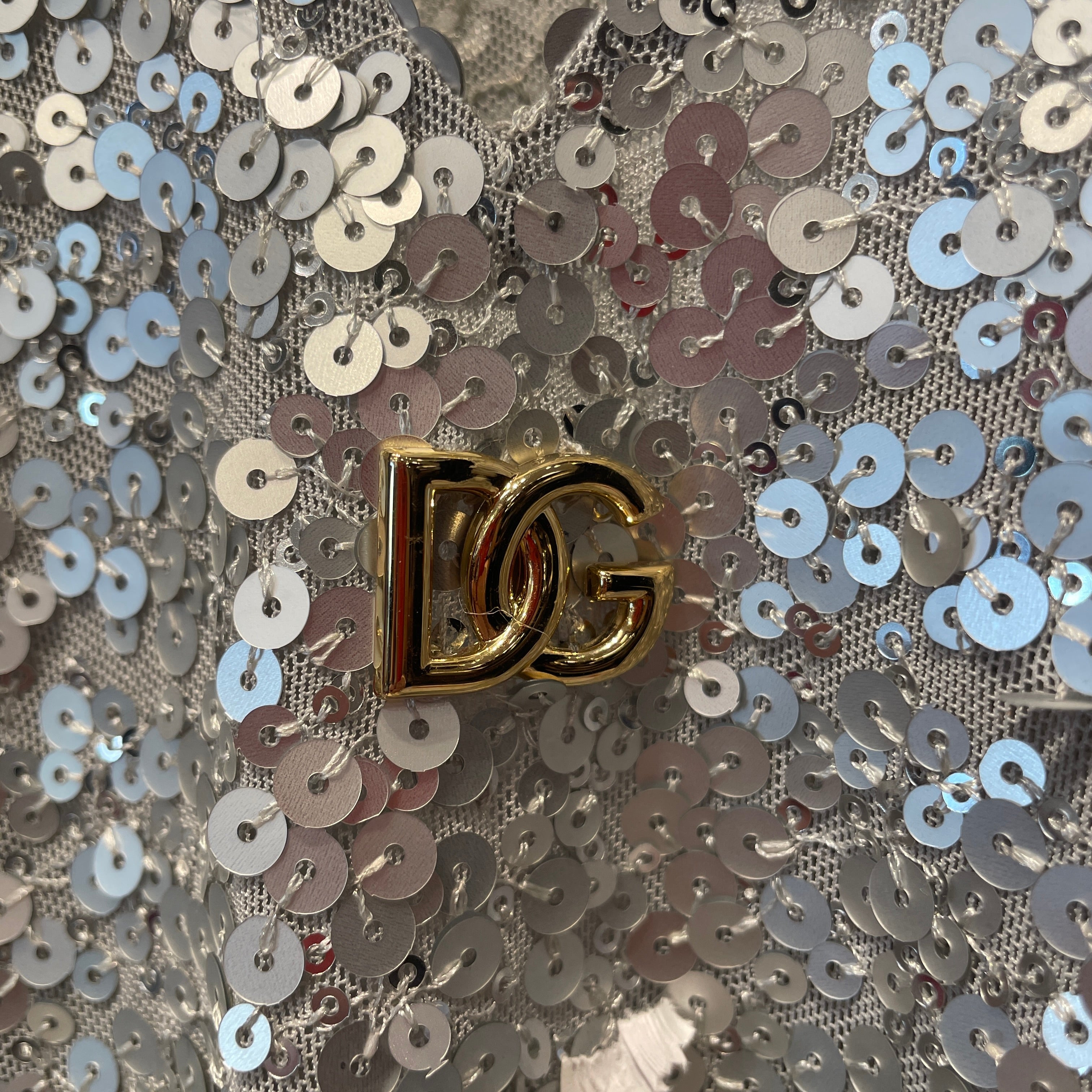 DOLCE&GABBANA/SL Cut & Sew/40/Polyester/SLV/SEQUIN/PLUNGE NECKLINE view 3