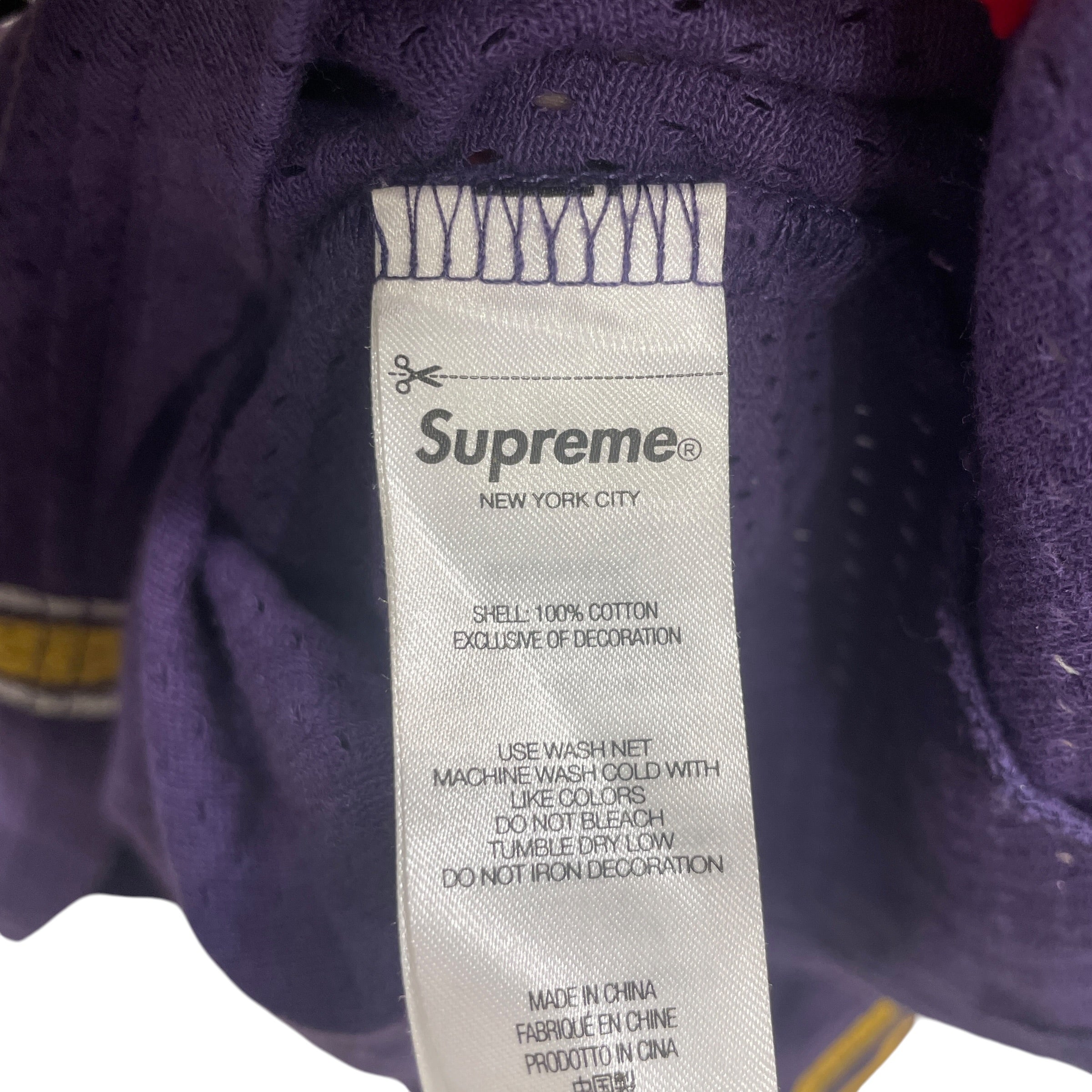 HYSTERIC GLAMOUR/Supreme/LS T-Shirt/S/Polyester/PPL/Graphic/MESH YELLOW STRIPE GRAPHIC view 4