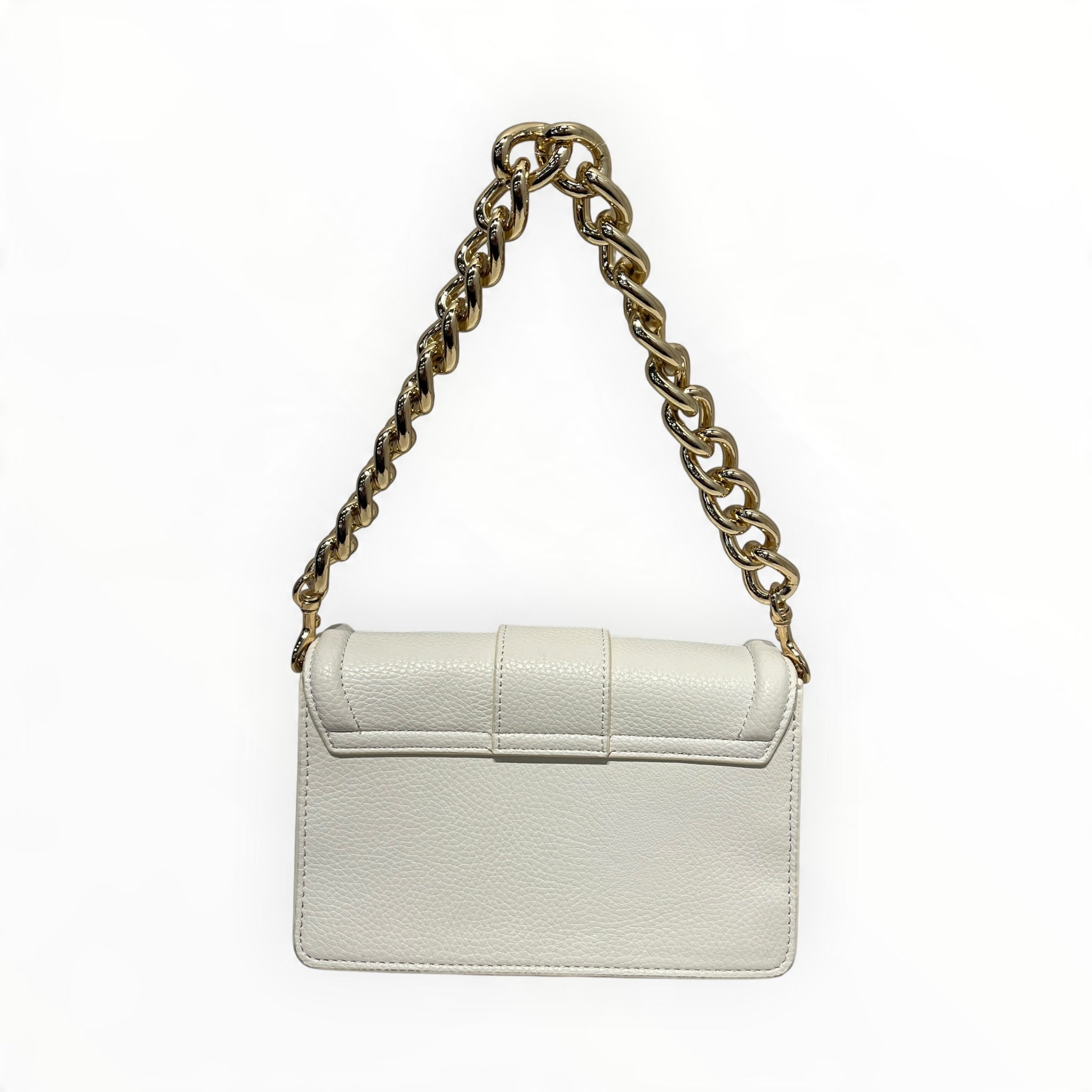 VERSACE JEANS COUTURE/Hand Bag/Leather/WHT/GOLD BUCKLE view 2