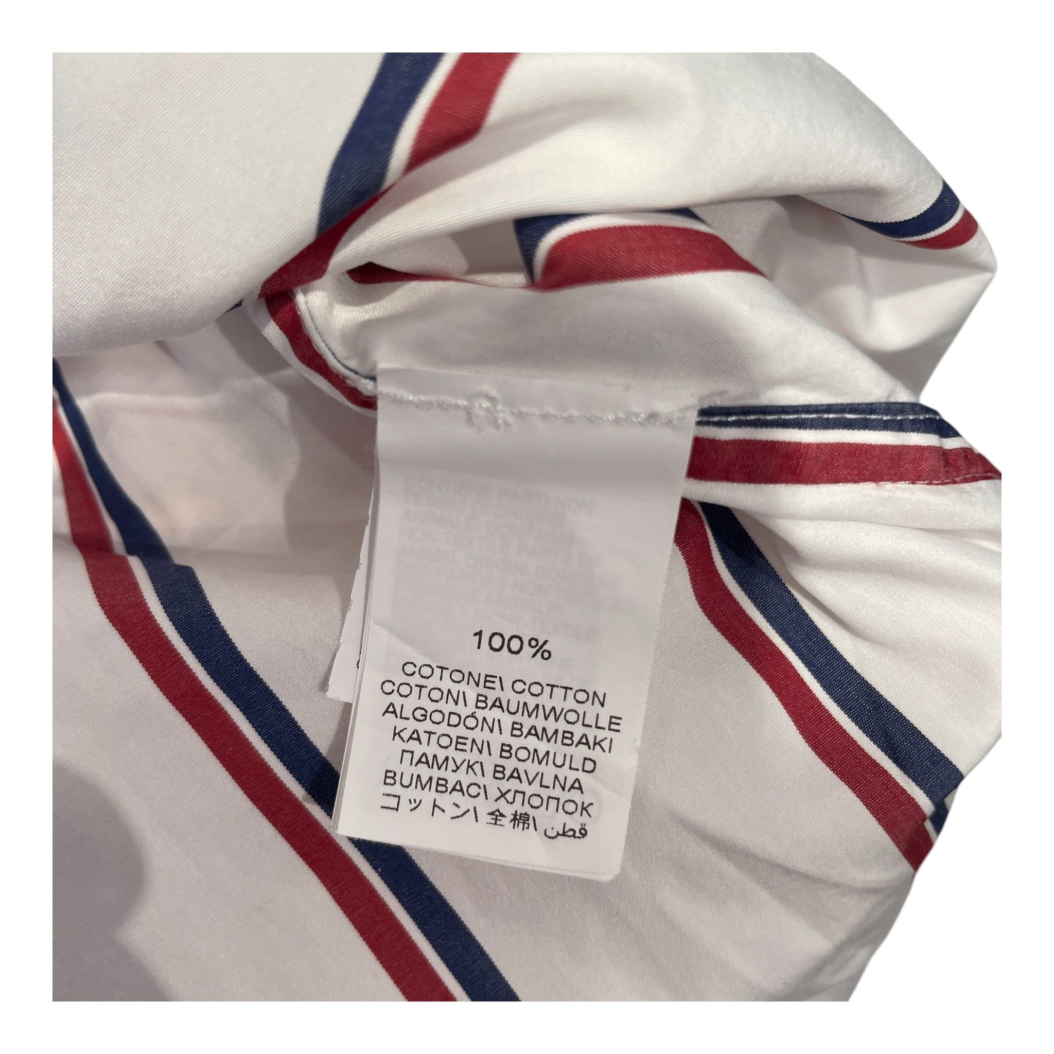 BRUNELLO CUCINELLI/LS Shirt/XXL/Cotton/WHT/Stripe/ view 4