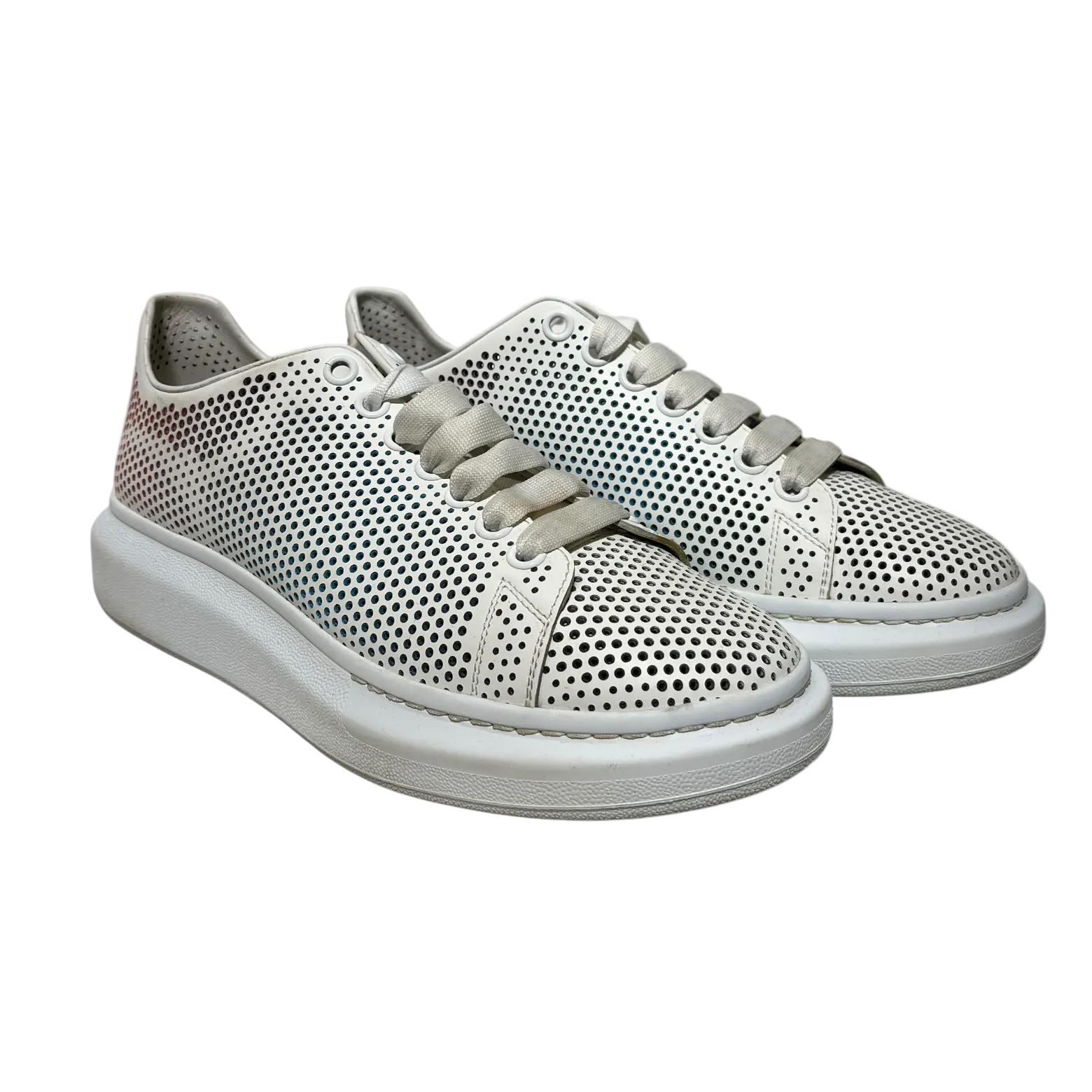 Alexander McQueen/Low-Sneakers/EU 42/Leather/WHT/mesh sneaker view 1