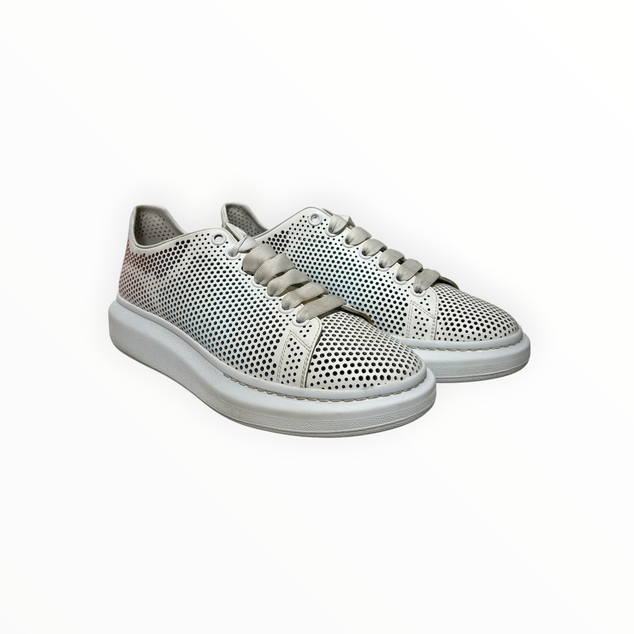 Alexander McQueen/Low-Sneakers/EU 42/Leather/WHT/mesh sneaker view 1