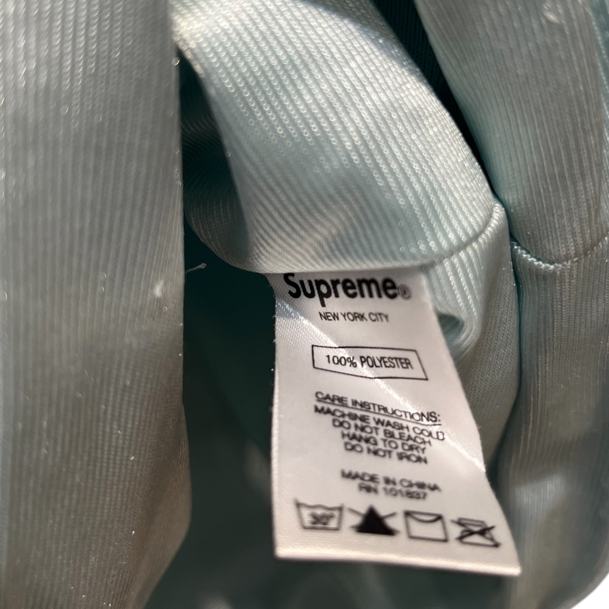 Supreme/SS Shirt/M/Polyester/BLU/ZIP-UP JERSEY view 3