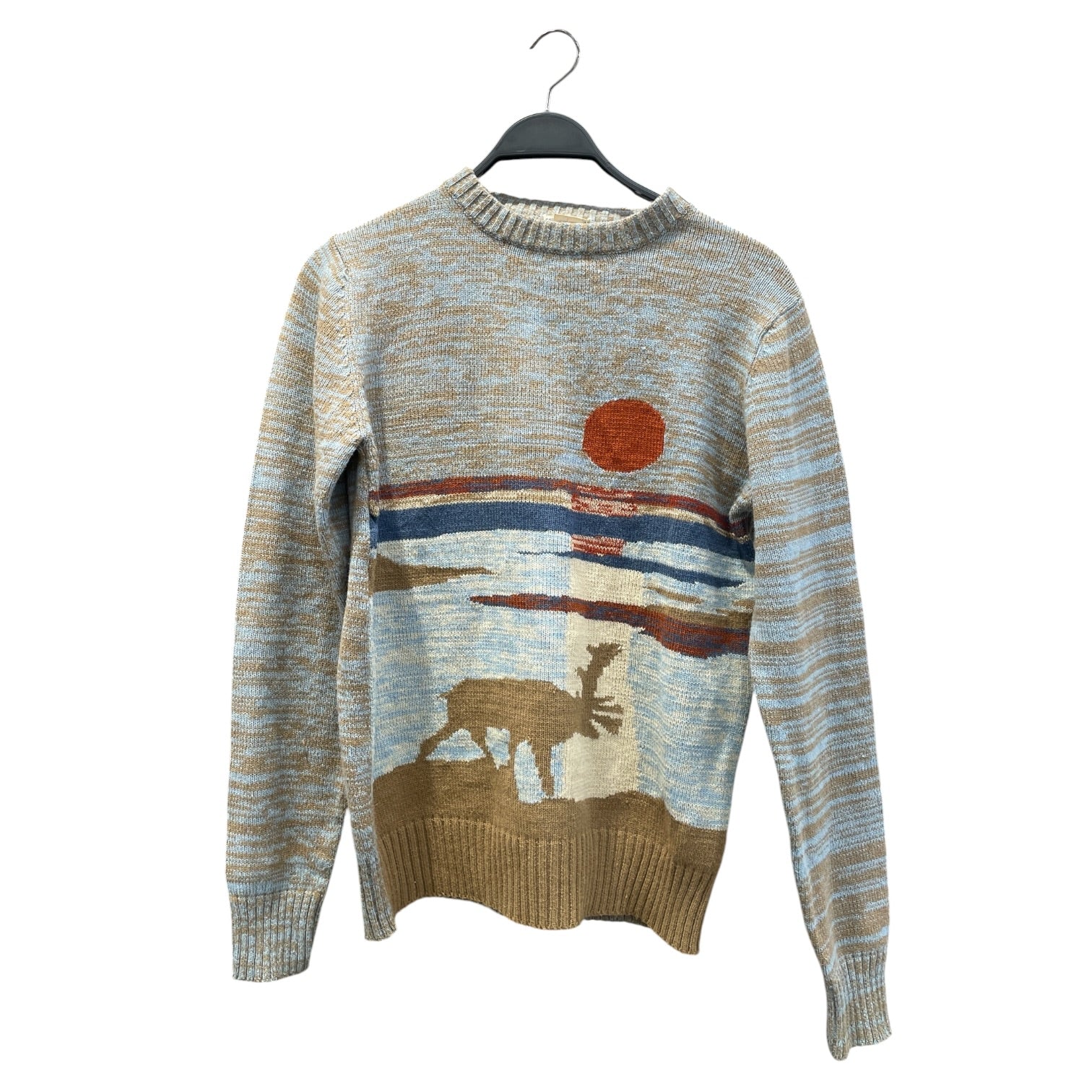 TURN/Sweater/L/Cotton/BLU/Moose and Orange Sun view 1