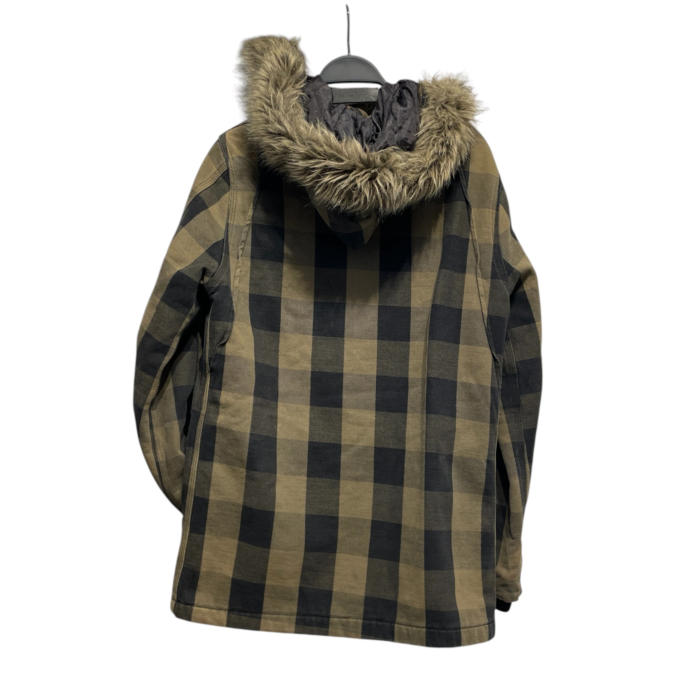 HYSTERIC GLAMOUR/Jacket/46/Cotton/GRN/Hombre Check/FUR HOOD view 2