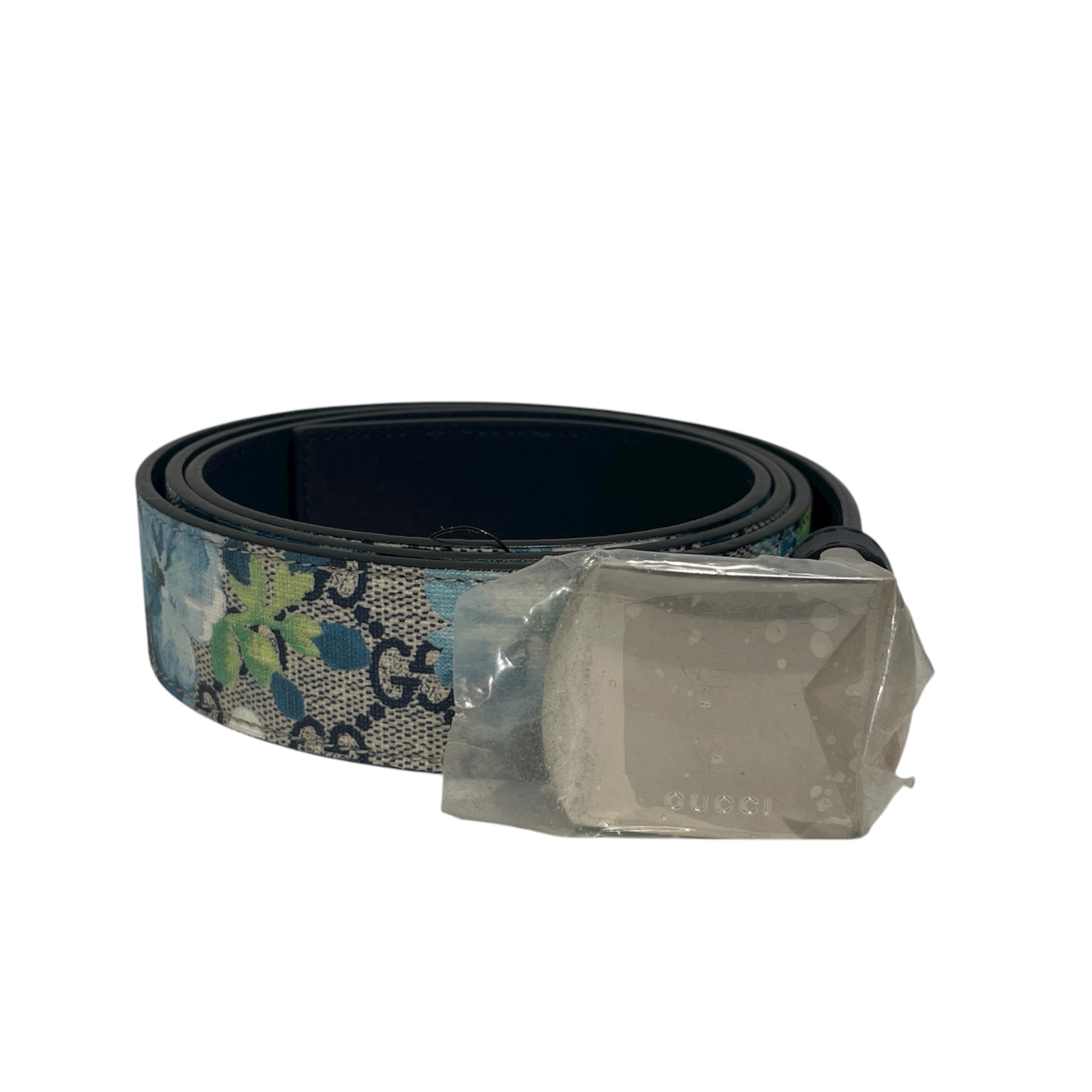 GUCCI/Belt/Floral Pattern/Leather/BLU/BLOOM FLORAL BELT view 1