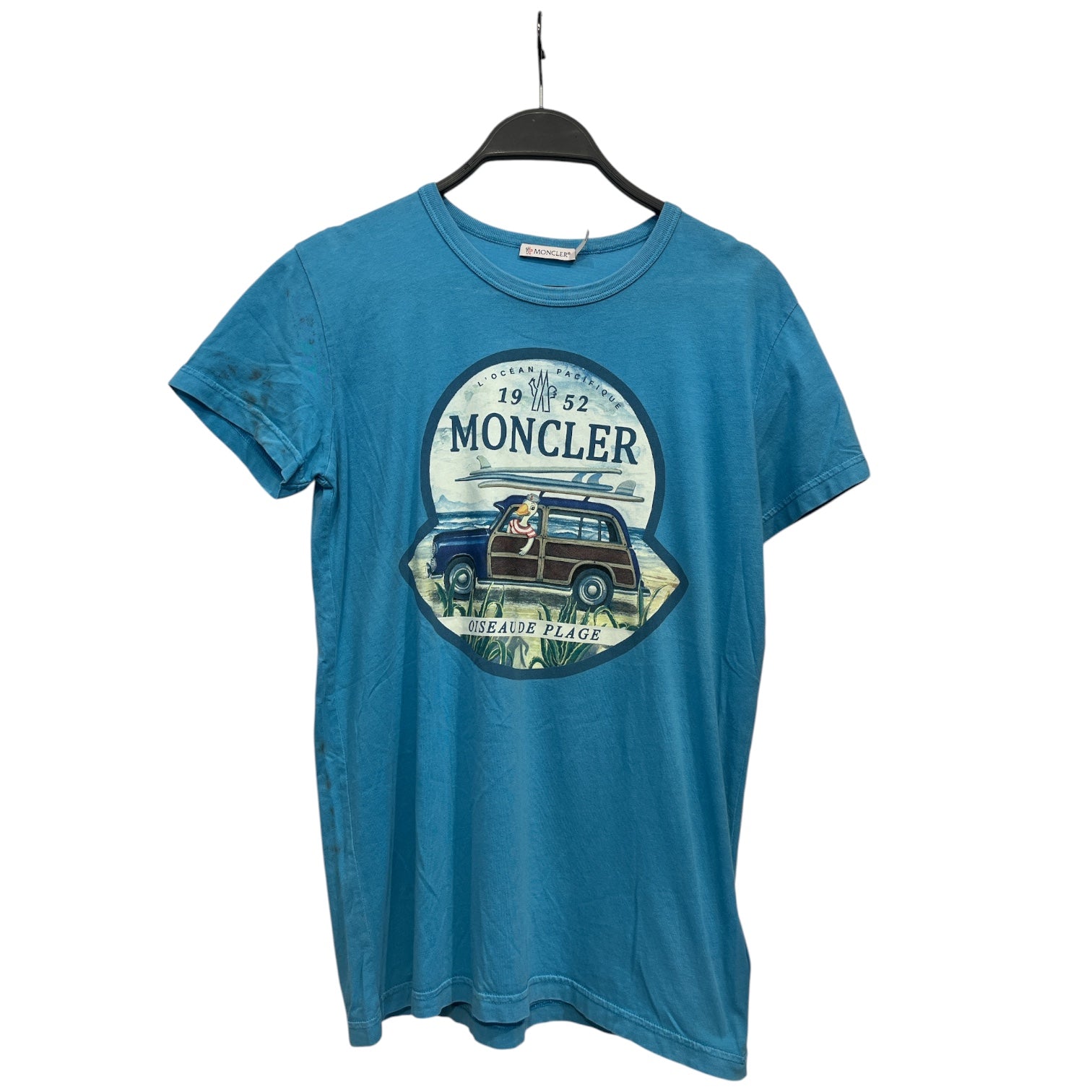 MONCLER/T-Shirt/14/Cotton/BLU/moncler oiseau de plage baby t view 1