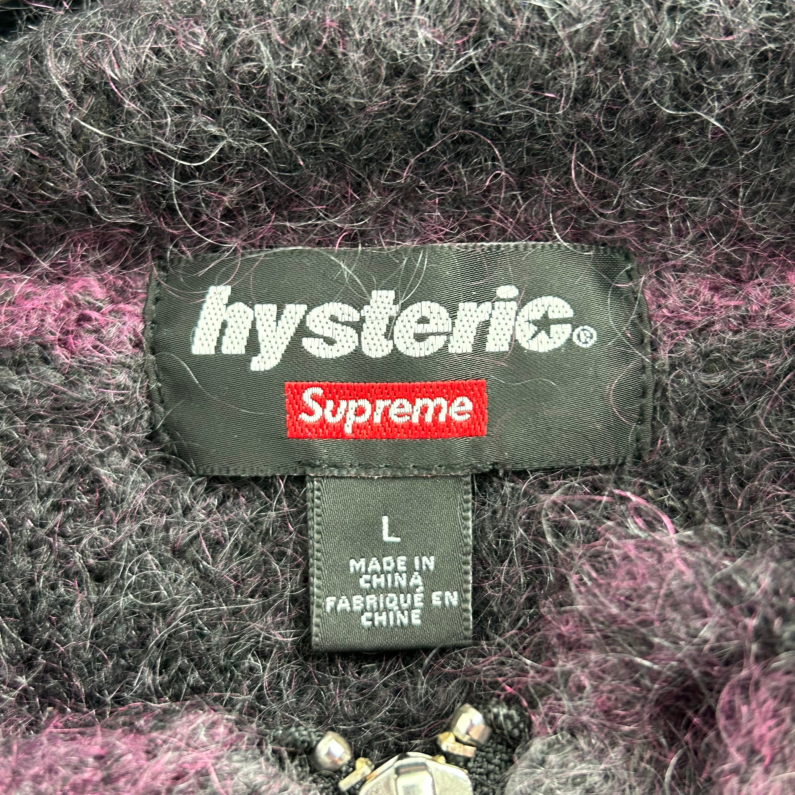 HYSTERIC GLAMOUR/Supreme/Zip Up Hoodie/L/Mohair/MLT/MOHAIR HOODIE ZIP view 3