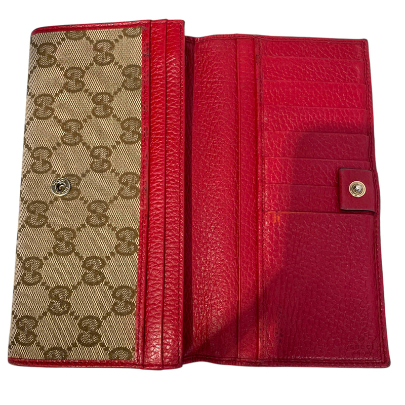 GUCCI/Wallet/Monogram/BRW/346058 0416 RED LEATHER