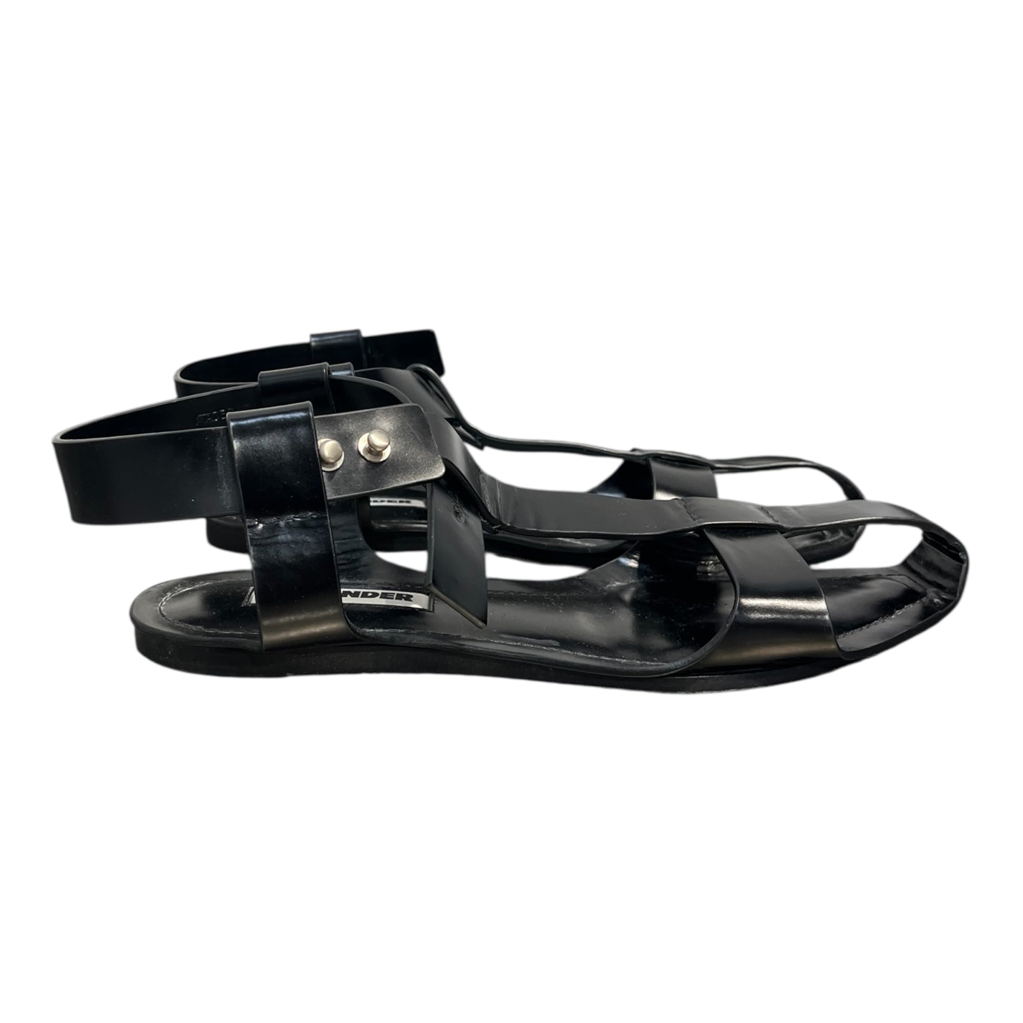 JIL SANDER/Sandals/EU 38/Faux Leather/BLK/EXCESS LEATHER SANDAL view 5