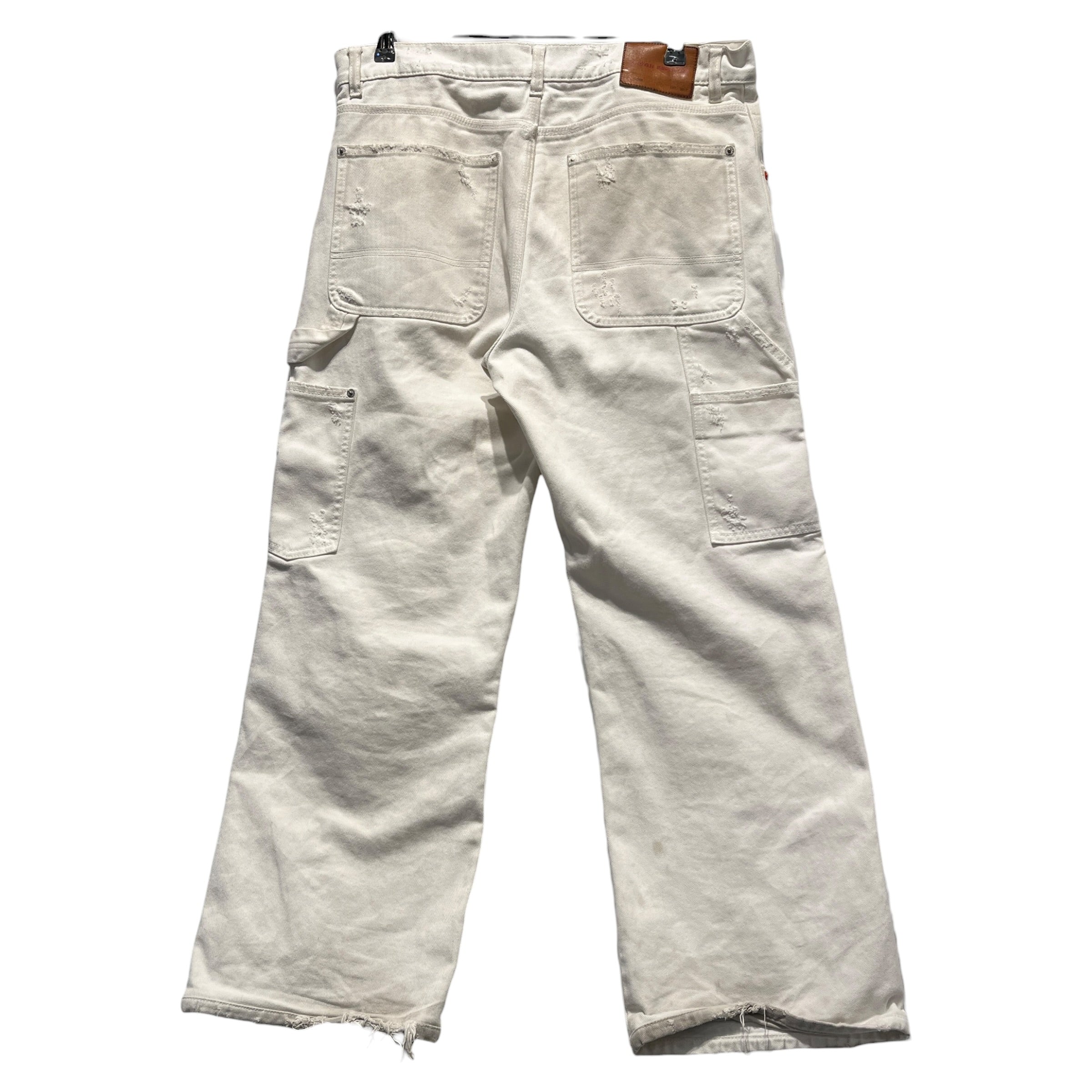 HERON PRESTON/Pants/34/Denim/WHT/Distressed/Distressed Dbl-Knee Carpenter view 2