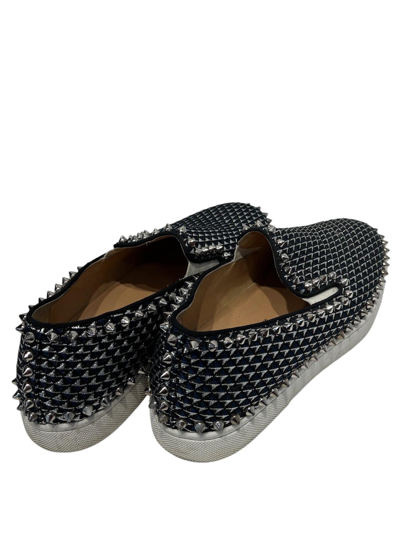 Christian Louboutin/Low-Sneakers/US 7.5/Cotton/BLU/ view 2