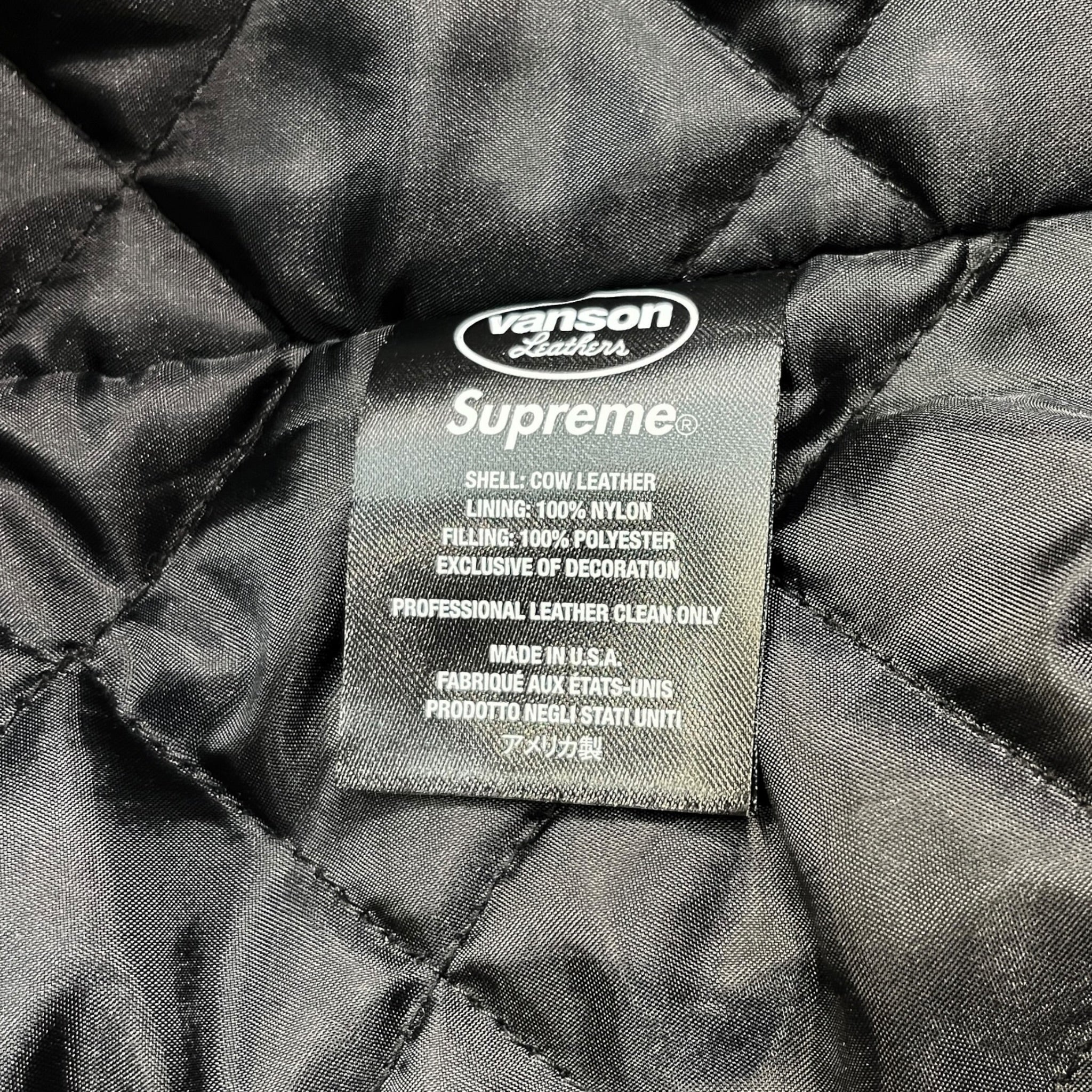 Supreme/VANSON/Leather Jkt/L/Leather/BLK/No Collar/F/W 24 HOODED WORK JACKET view 4