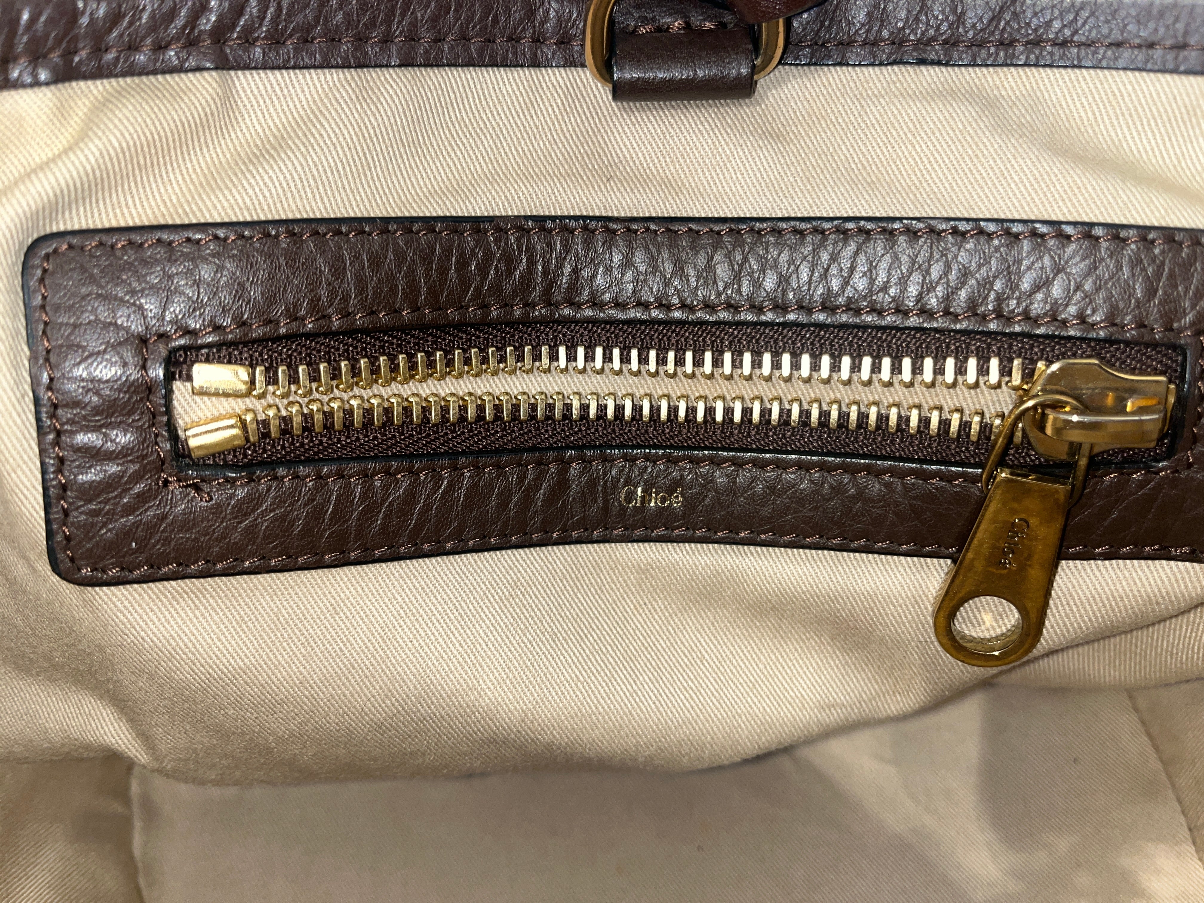 Chloe/Hand Bag/Leather/BRW/Ellen Leather Zipper bag view 5
