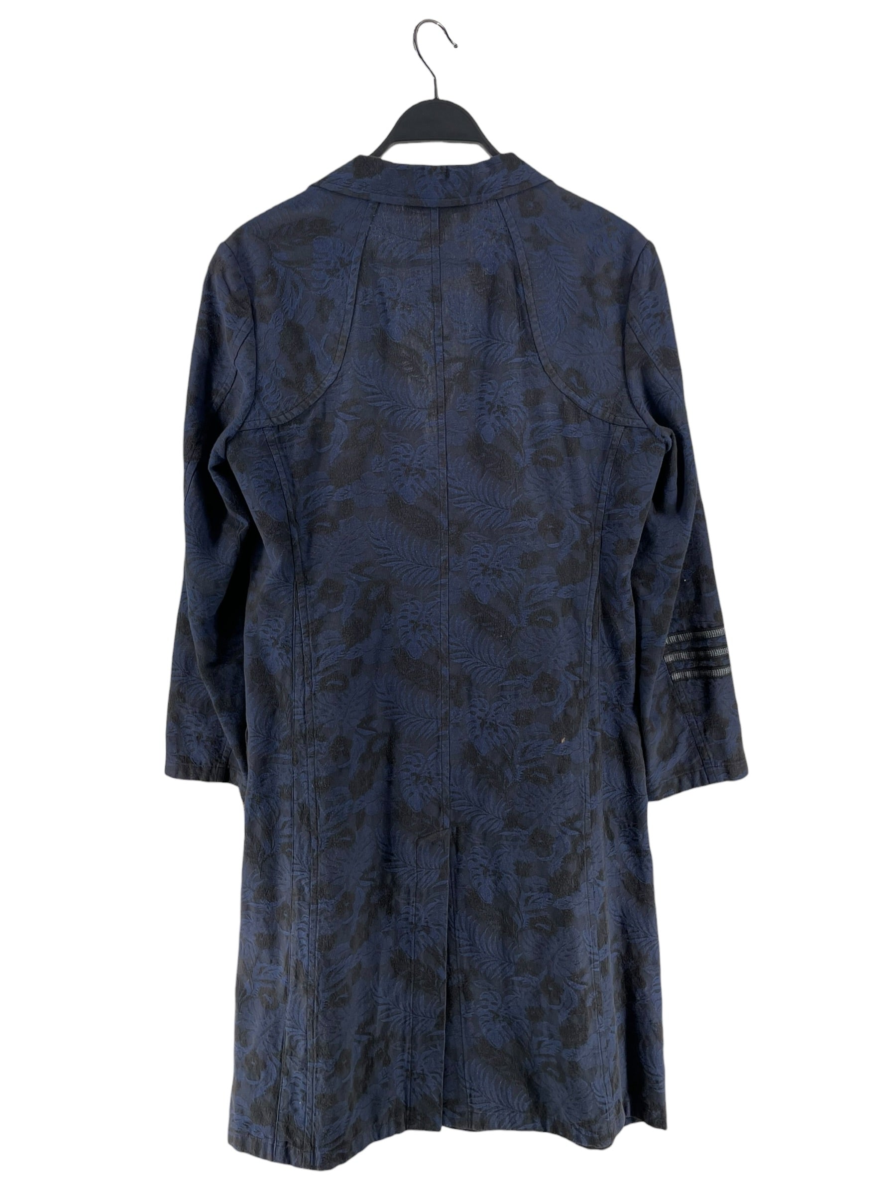 Y-3/Jacket/L/Cotton/NVY/Floral Pattern/FLORAL LONG COAT 3 STRIPE SLEE view 2