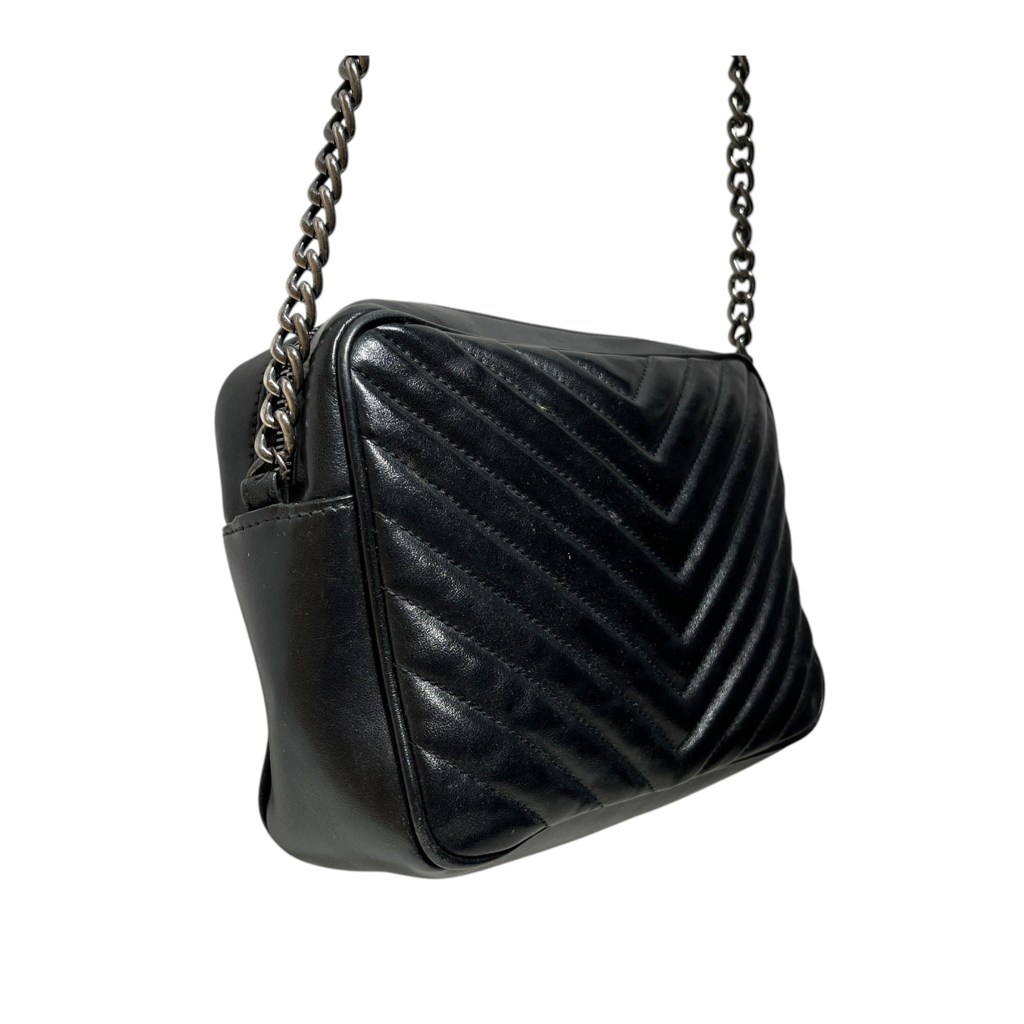 YVES SAINT LAURENT/Cross Body Bag/Leather/BLK/Quilted Leather Bag view 6