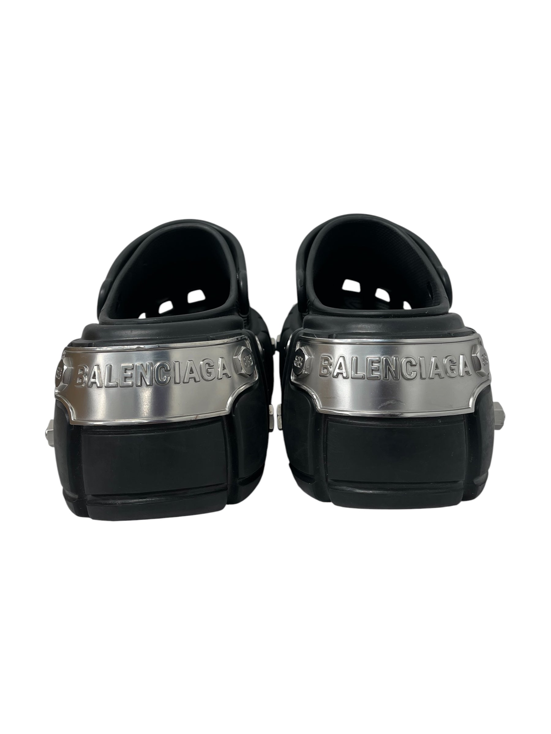 BALENCIAGA/crocs/Sandals/EU 46/BLK/HARD CROC PLATFORM view 3