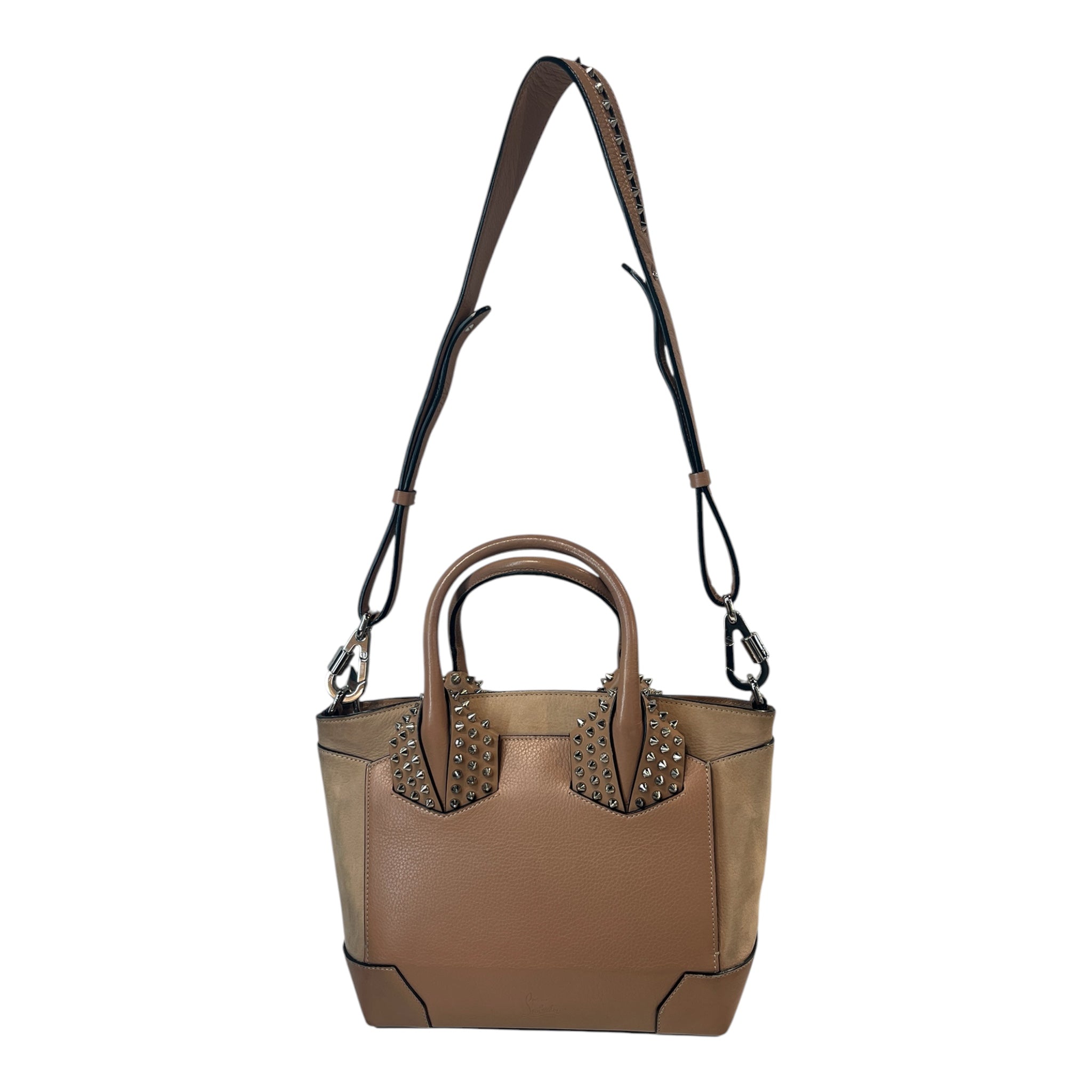 Christian Louboutin/Hand Bag/Leather/BEG/ELOISE SPIKE SMALL view 1