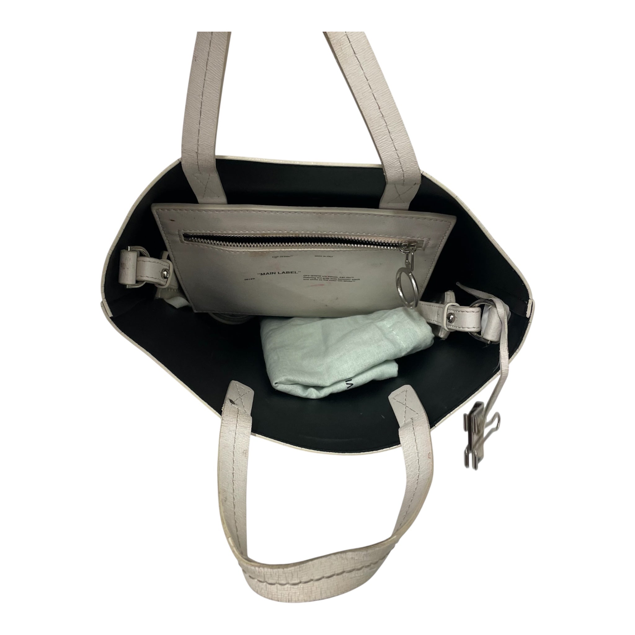OFF-WHITE/Cross Body Bag/Stripe/Leather/WHT/ view 4