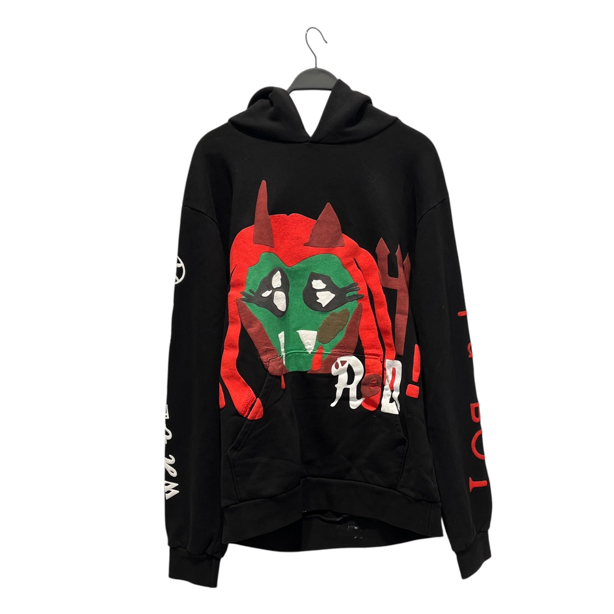 PLAYBOI CARTI/CACTUS PLANT FLEA MARKET/Hoodie/L/Cotton/BLK/Pullover/whole lotta red! view 1