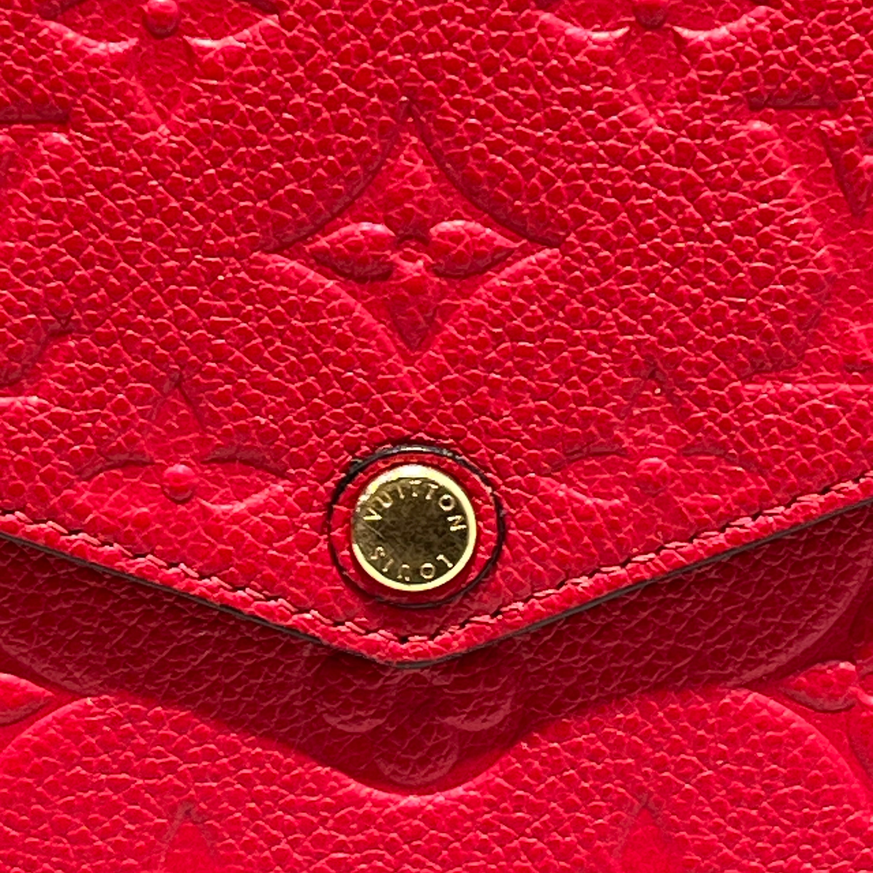 LOUIS VUITTON/Cross Body Bag/Leather/RED/LV Empreinte Felicie Pochette view 5